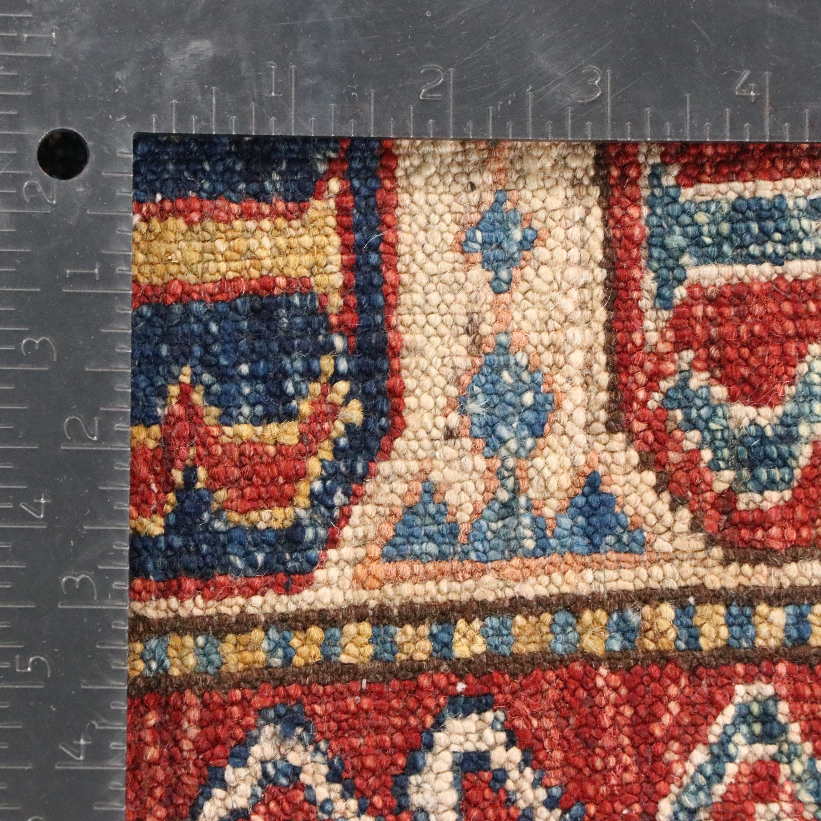 4'9 x 5'9 Hand-Knotted Pakistani Kazak Area Rug