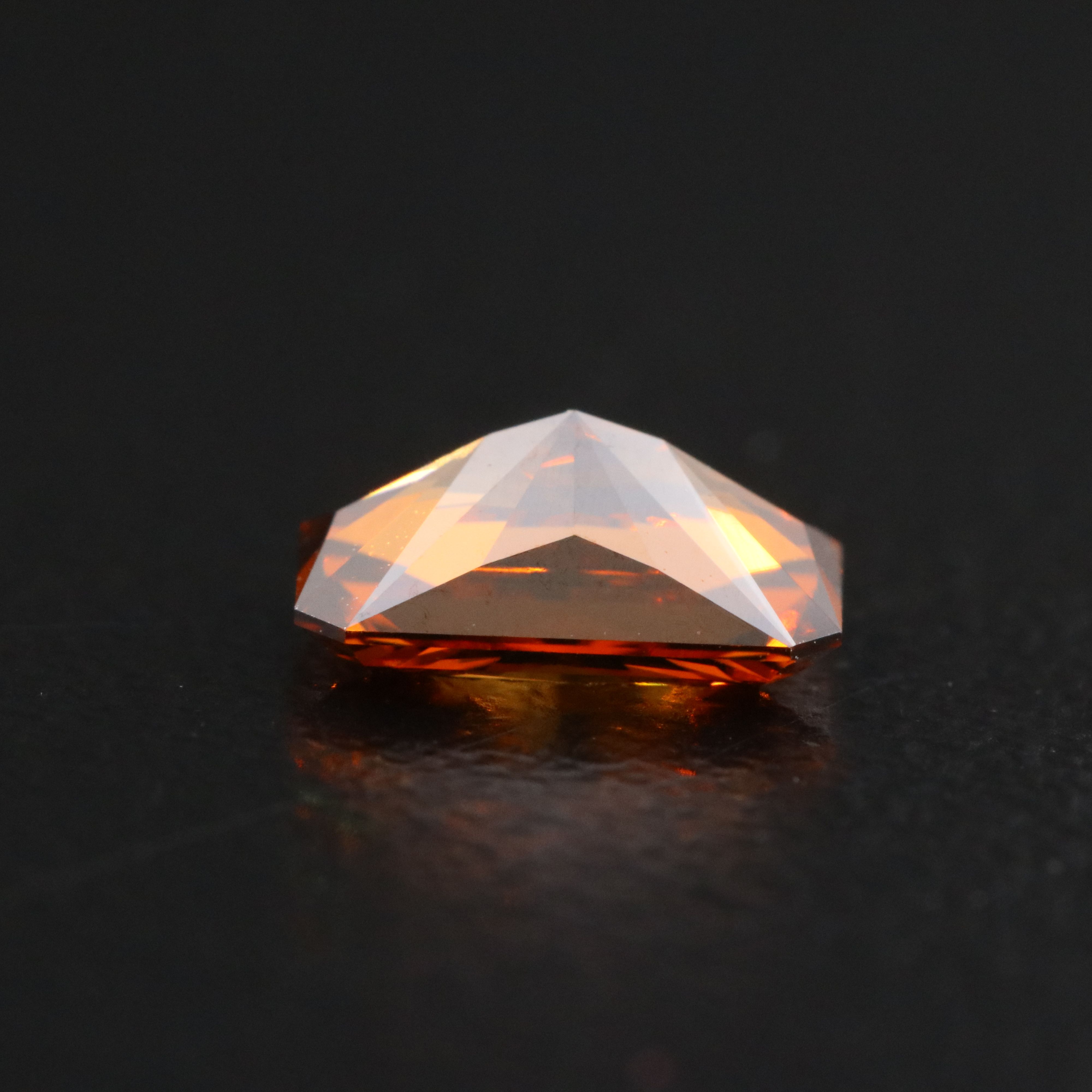 Loose 1.00 CT Lab Grown Fancy Orange Diamond with IGI Report