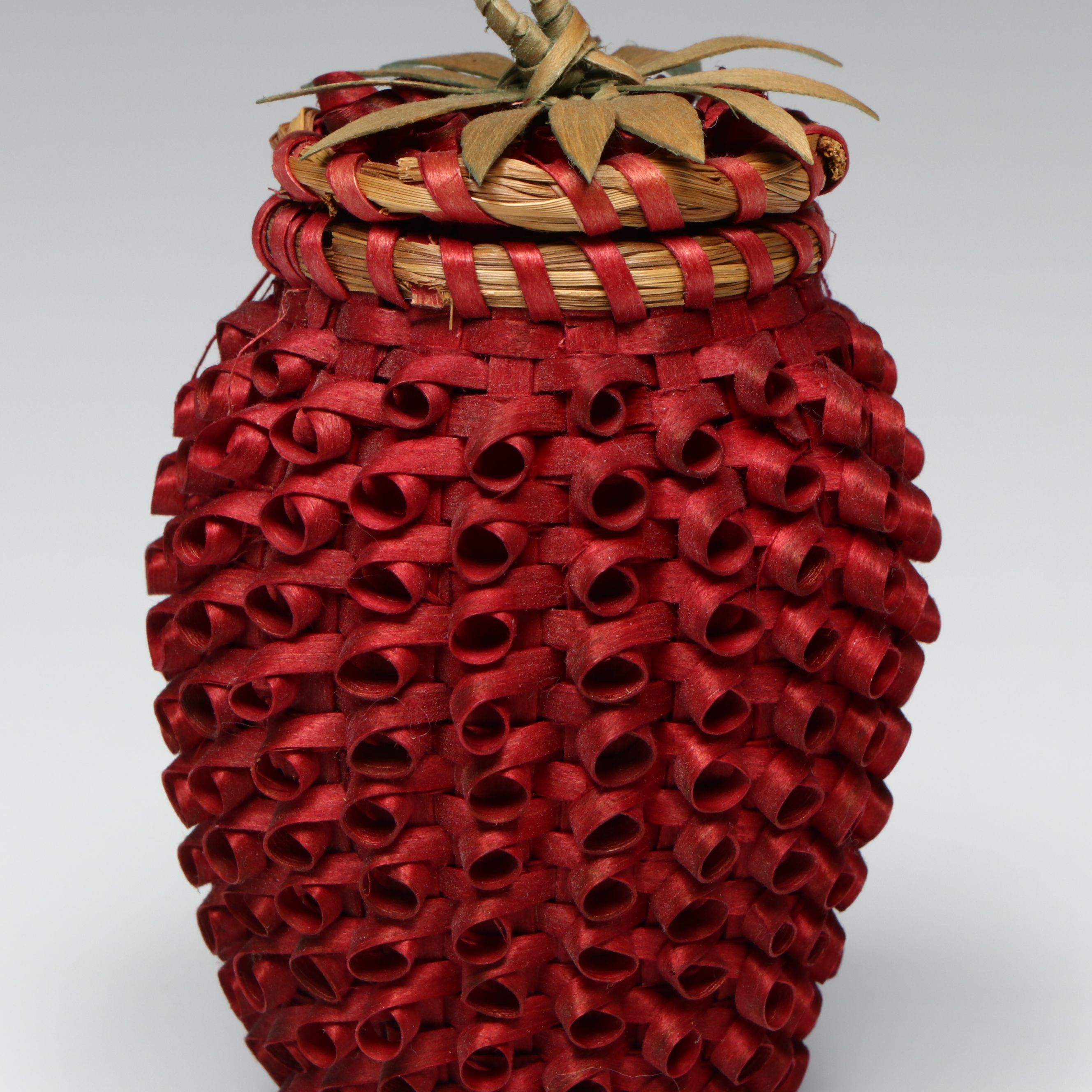 Theresa Gardner Sweetgrass and Brown Ash Passamaquoddy Strawberry Basket
