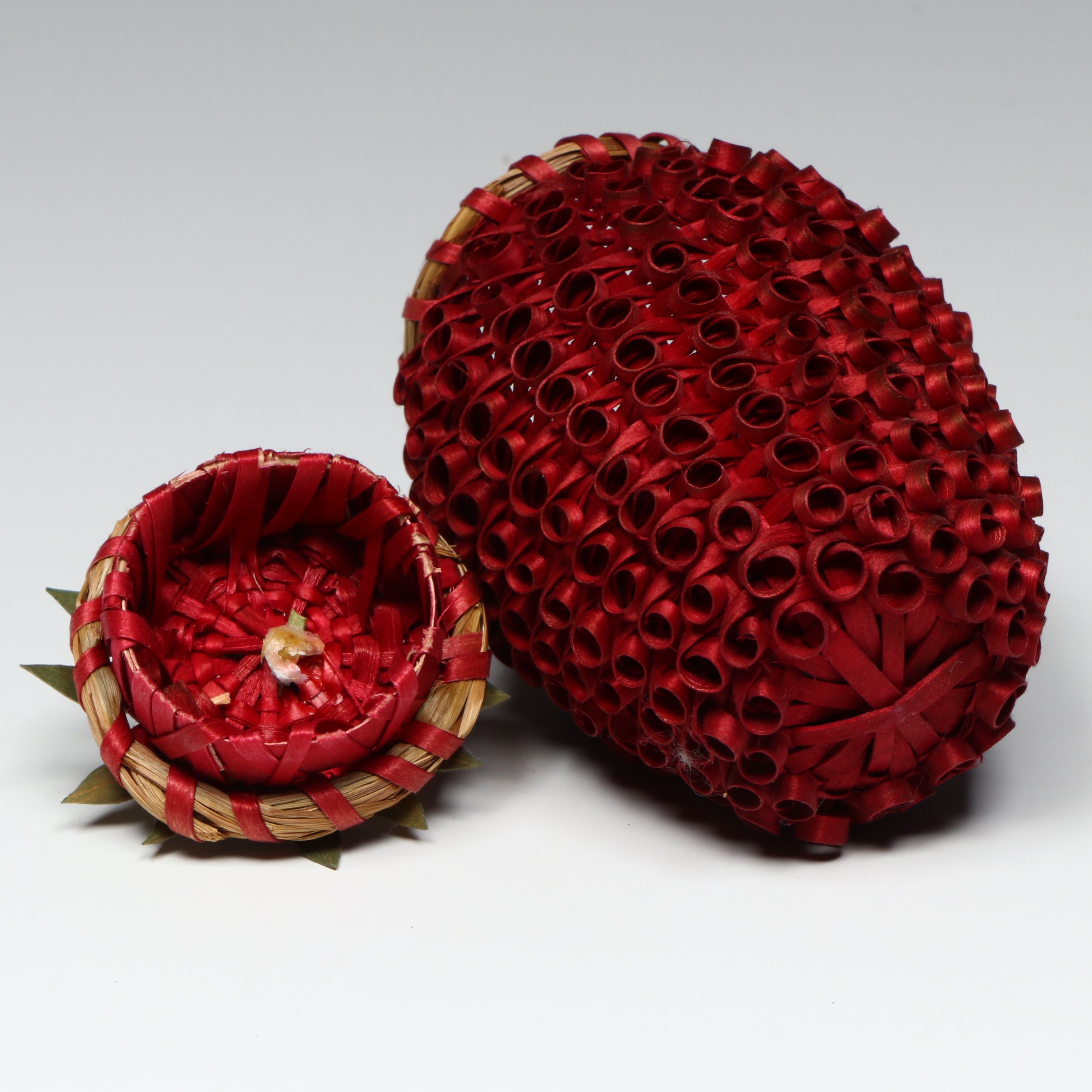 Theresa Gardner Sweetgrass and Brown Ash Passamaquoddy Strawberry Basket