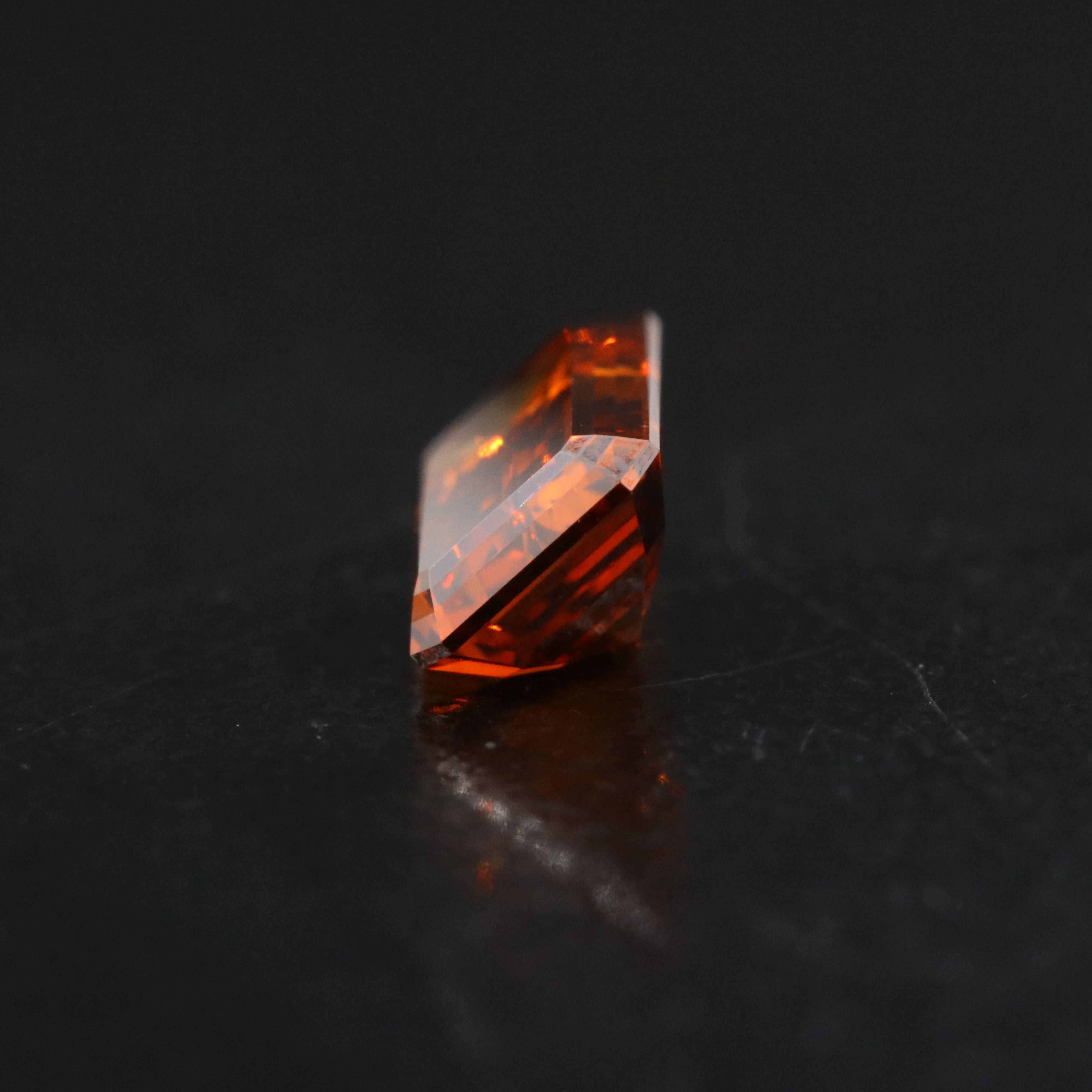 Loose 1.00 CT Lab Grown Fancy Orange Diamond with IGI Report