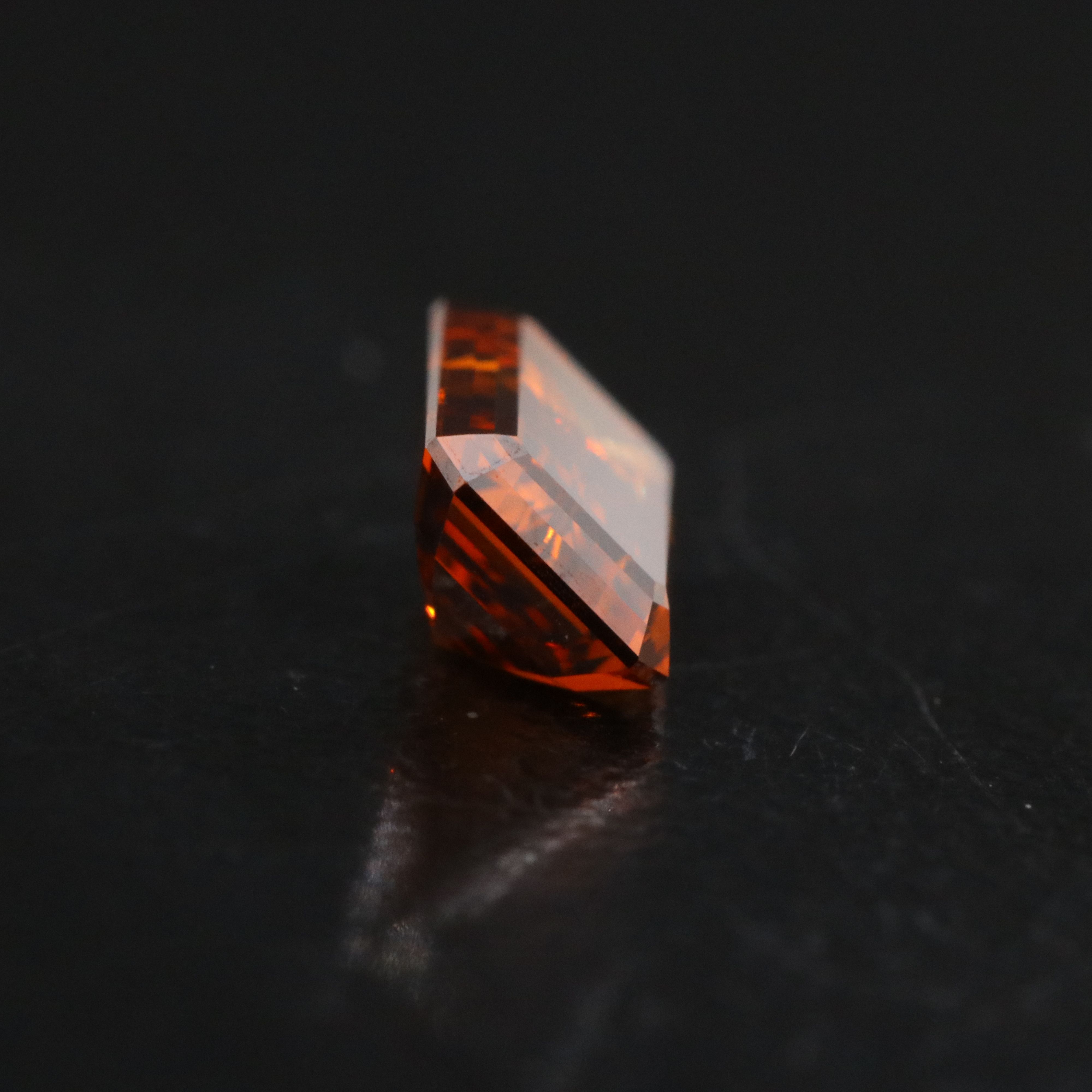 Loose 1.00 CT Lab Grown Fancy Orange Diamond with IGI Report