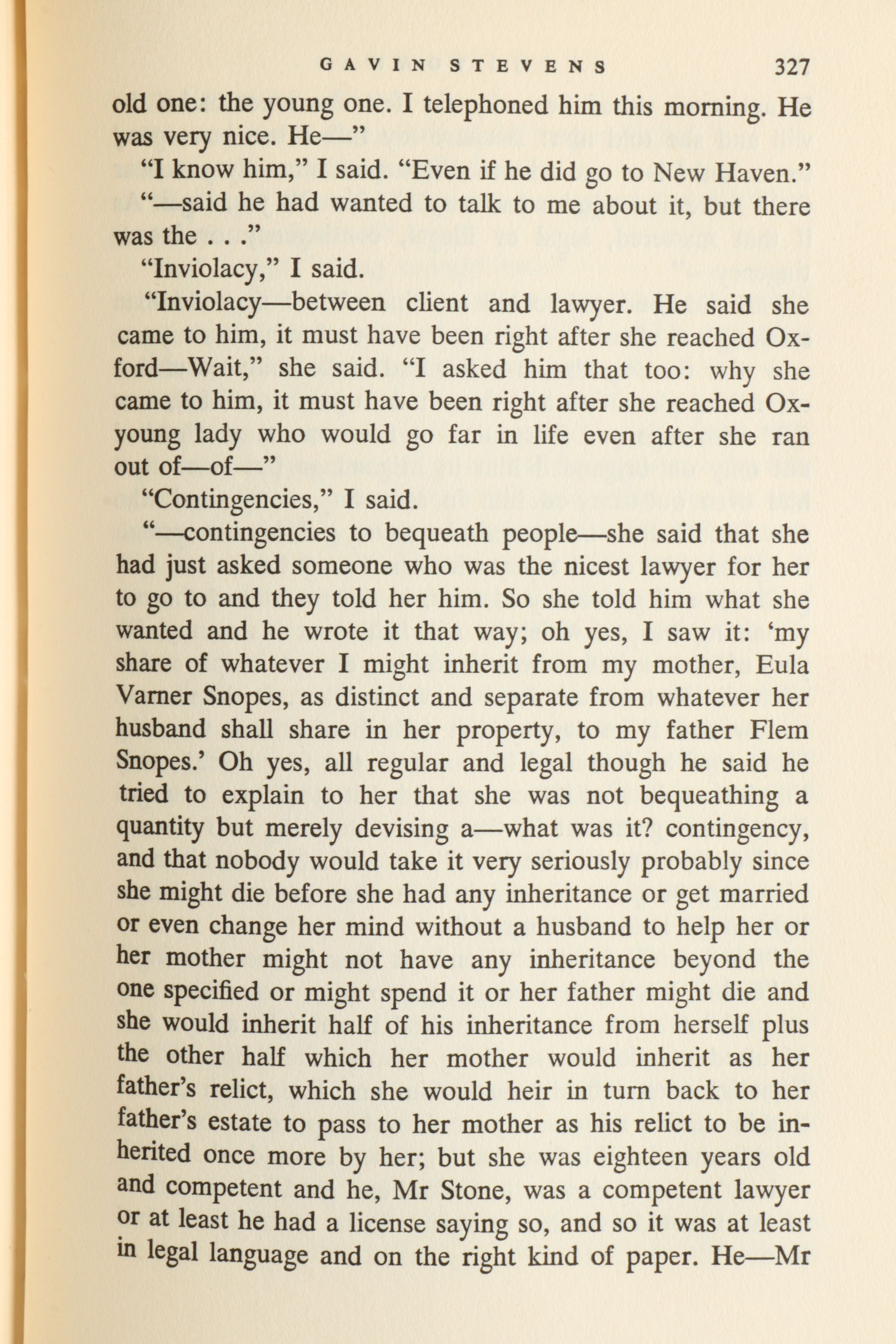 First Edition, Second State "The Town" by William Faulkner, 1957