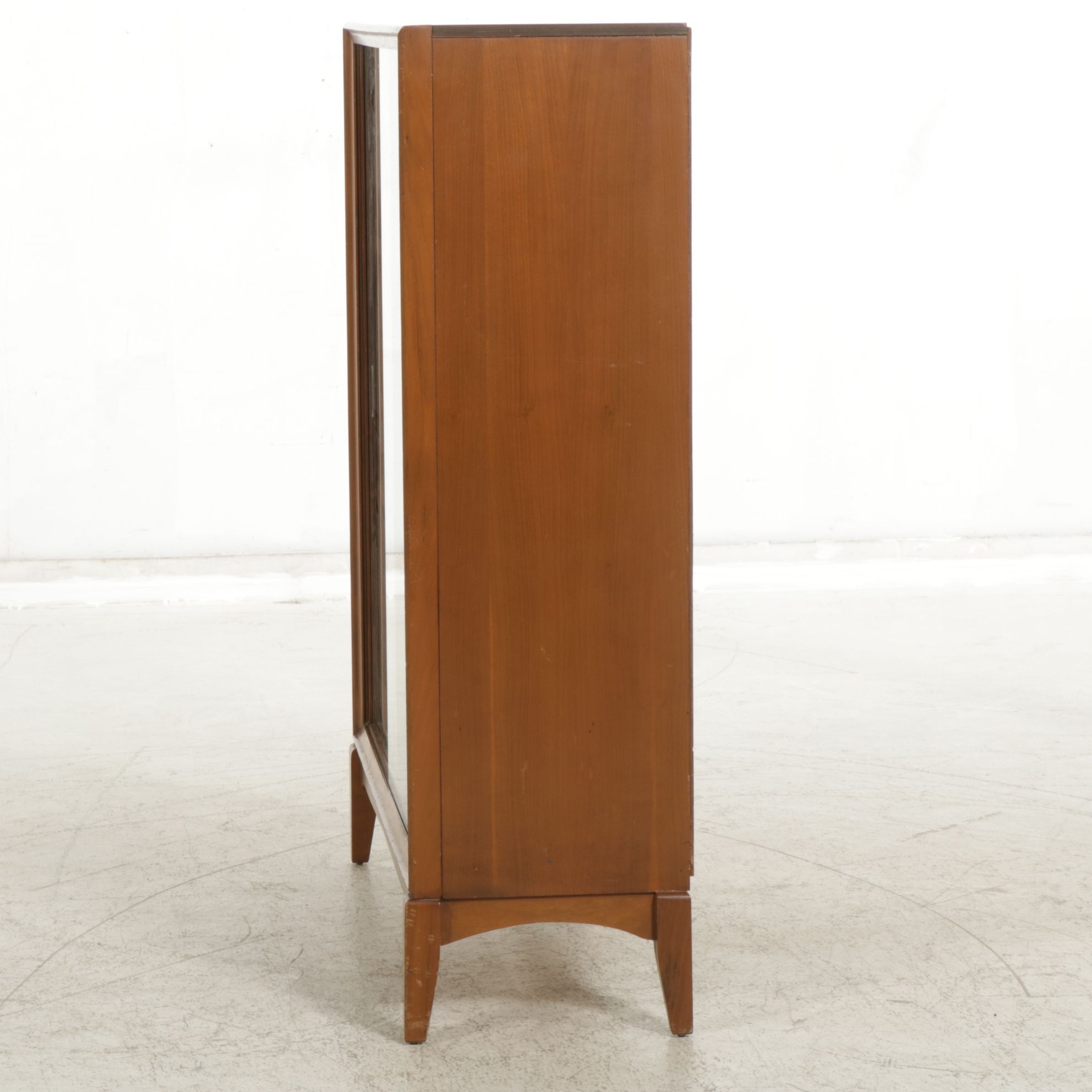 Mid Century Modern Bookcase with Sliding Glass Doors