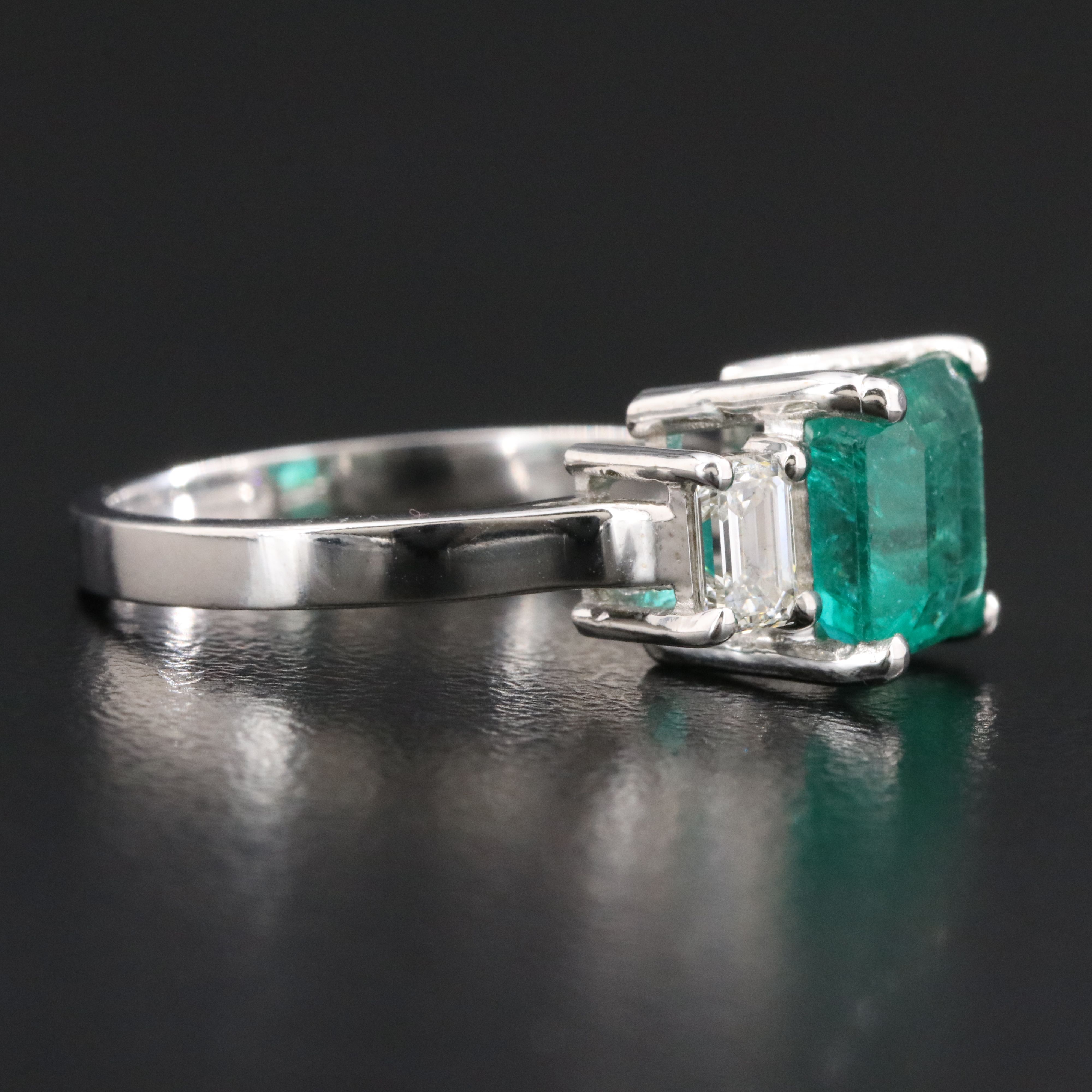 18K 2.55 CTW Zambia Emerald and 0.63 CTW Diamond Ring with GIA Reports