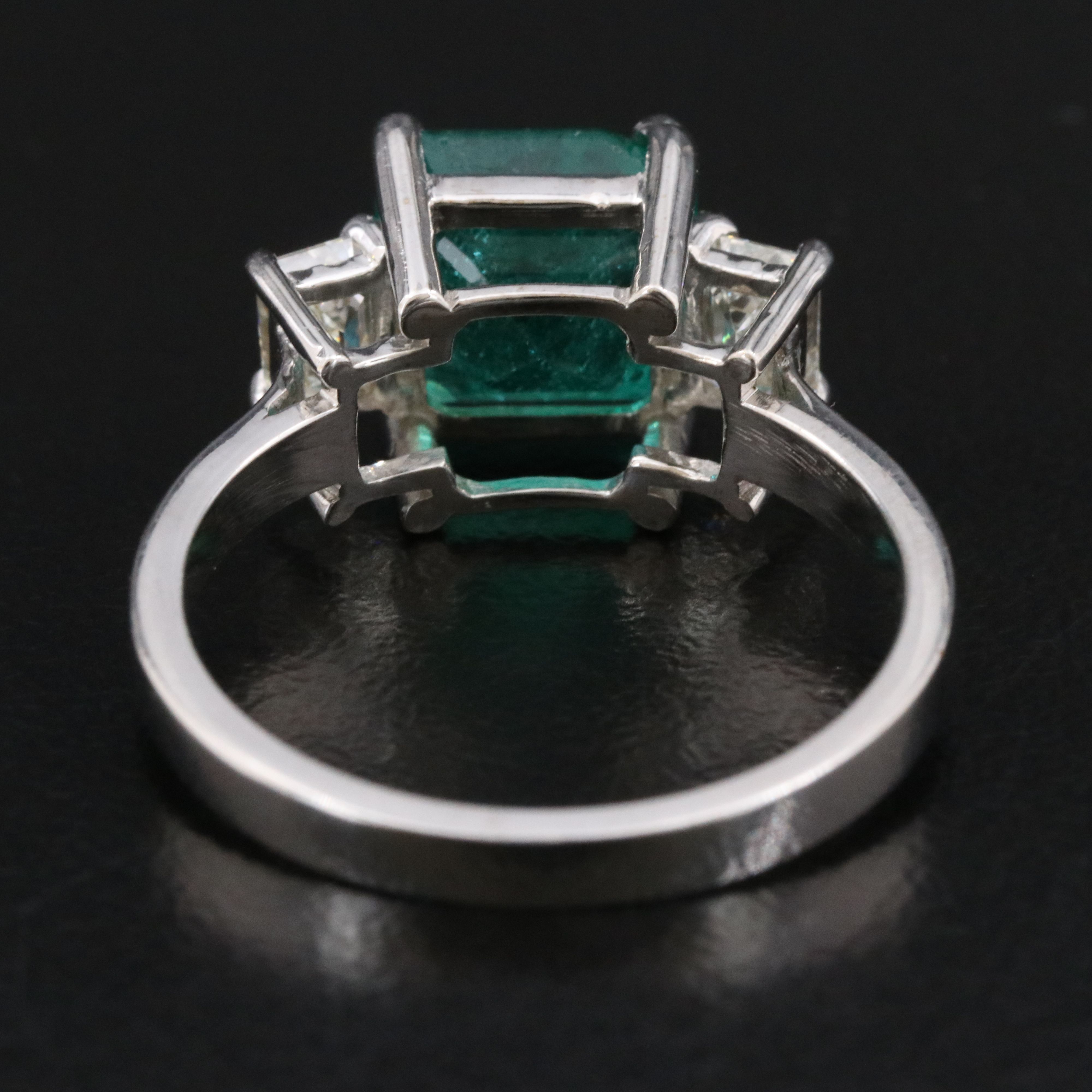 18K 2.55 CTW Zambia Emerald and 0.63 CTW Diamond Ring with GIA Reports