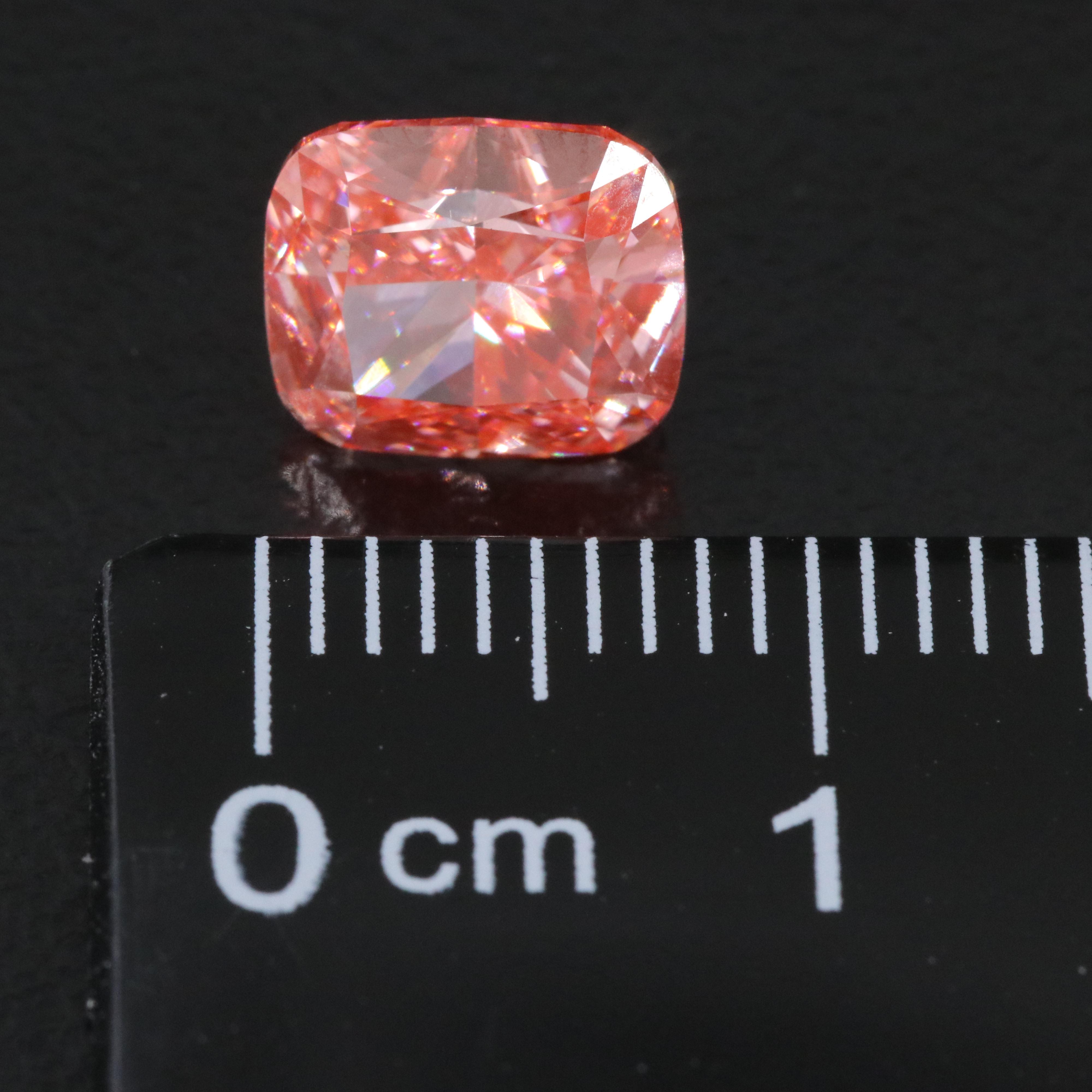 Loose 2.01 CT Lab Grown Fancy Pink Diamond with IGI Report