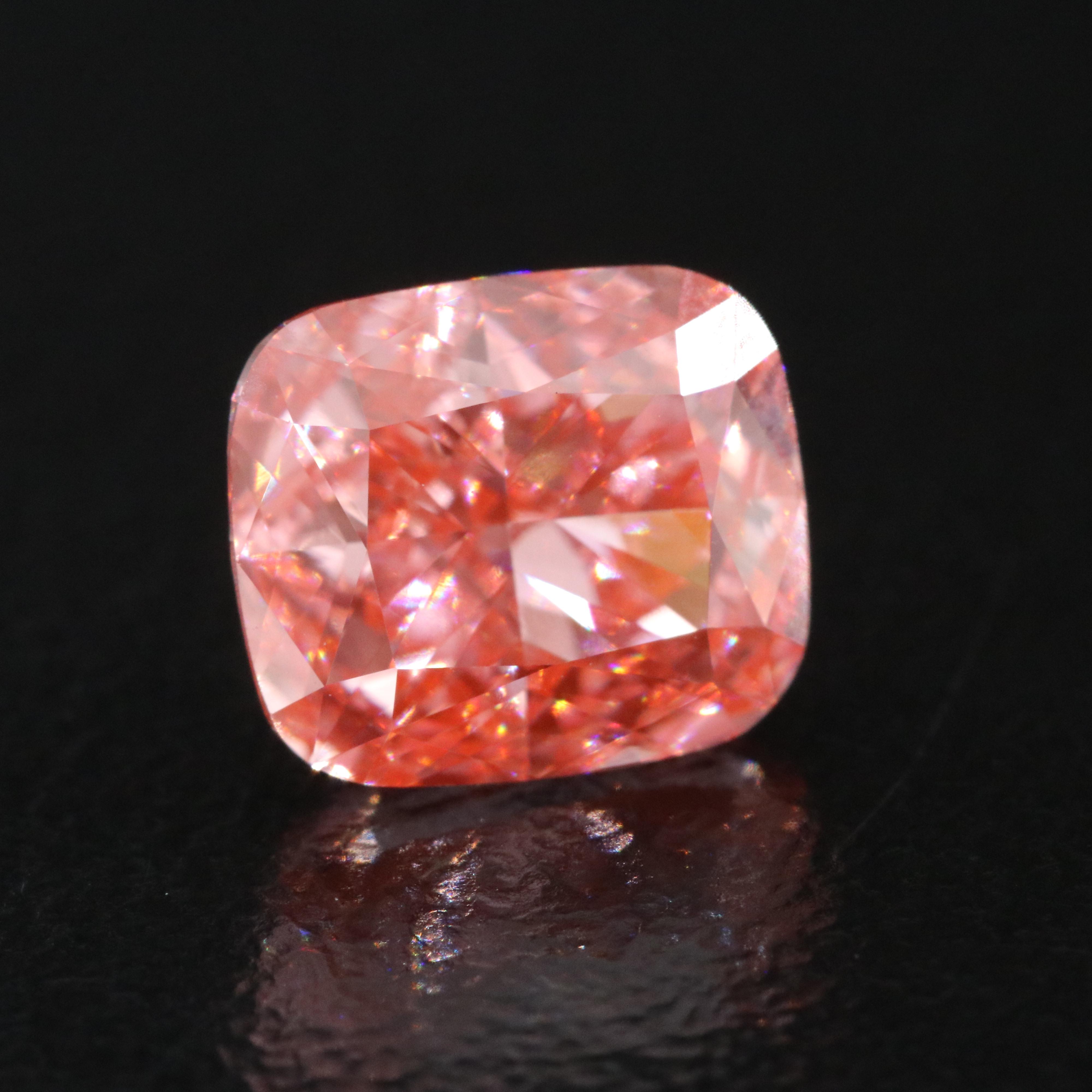 Loose 2.01 CT Lab Grown Fancy Pink Diamond with IGI Report