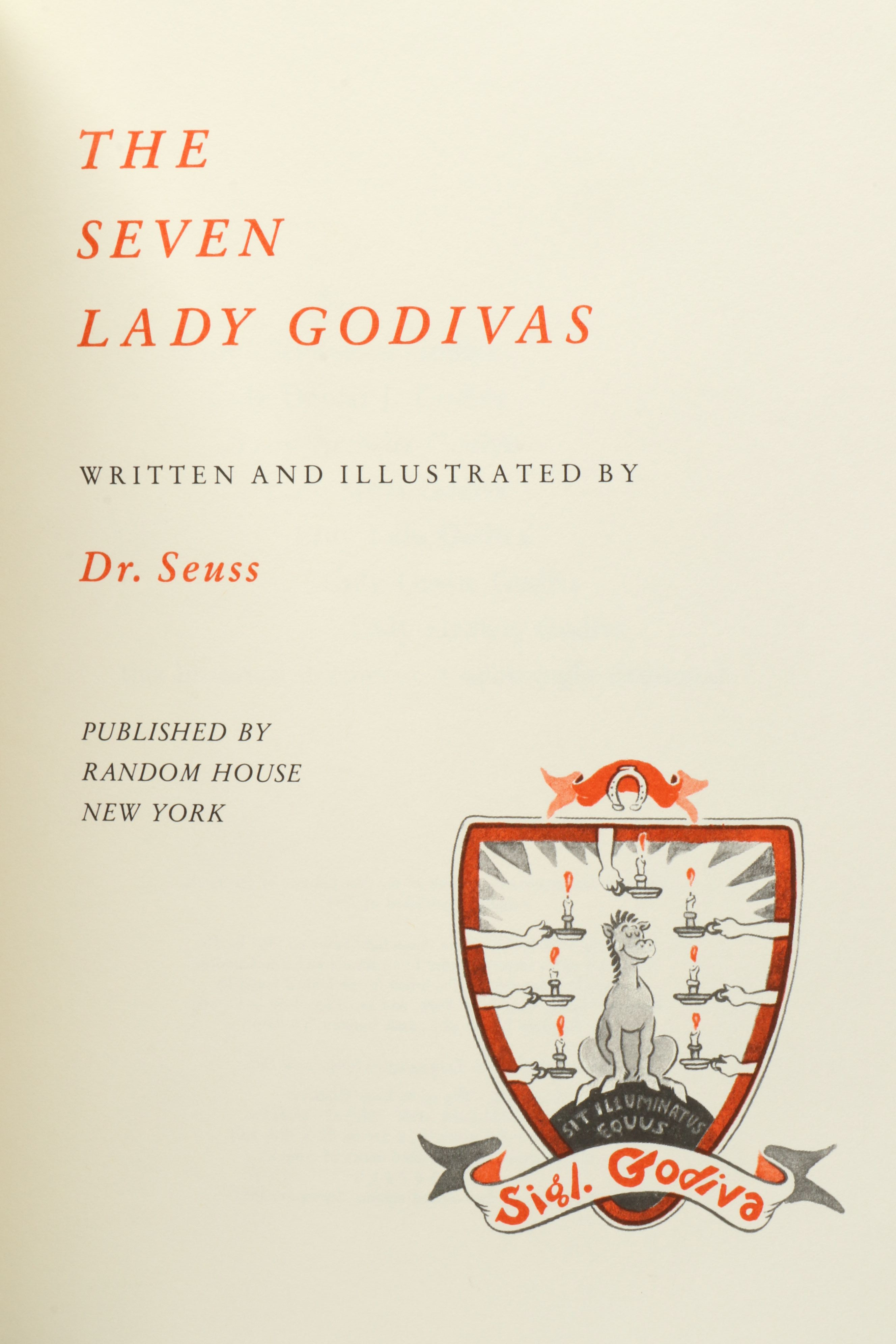 First Edition Thus &quot;The Seven Lady Godivas&quot; by Dr. Seuss, 1987