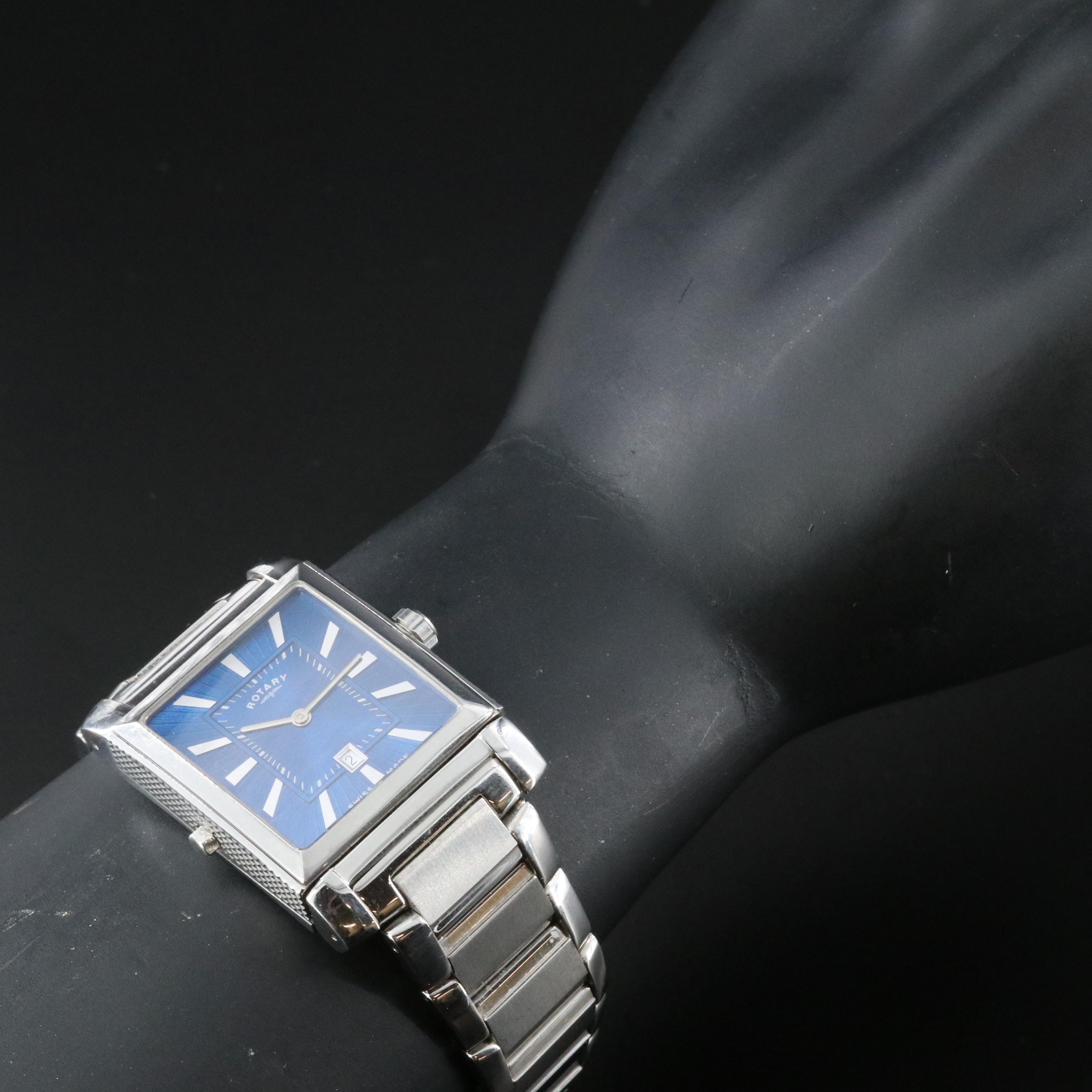 Rotary Revelation Swiss Made Reversible Stainless Steel Watch