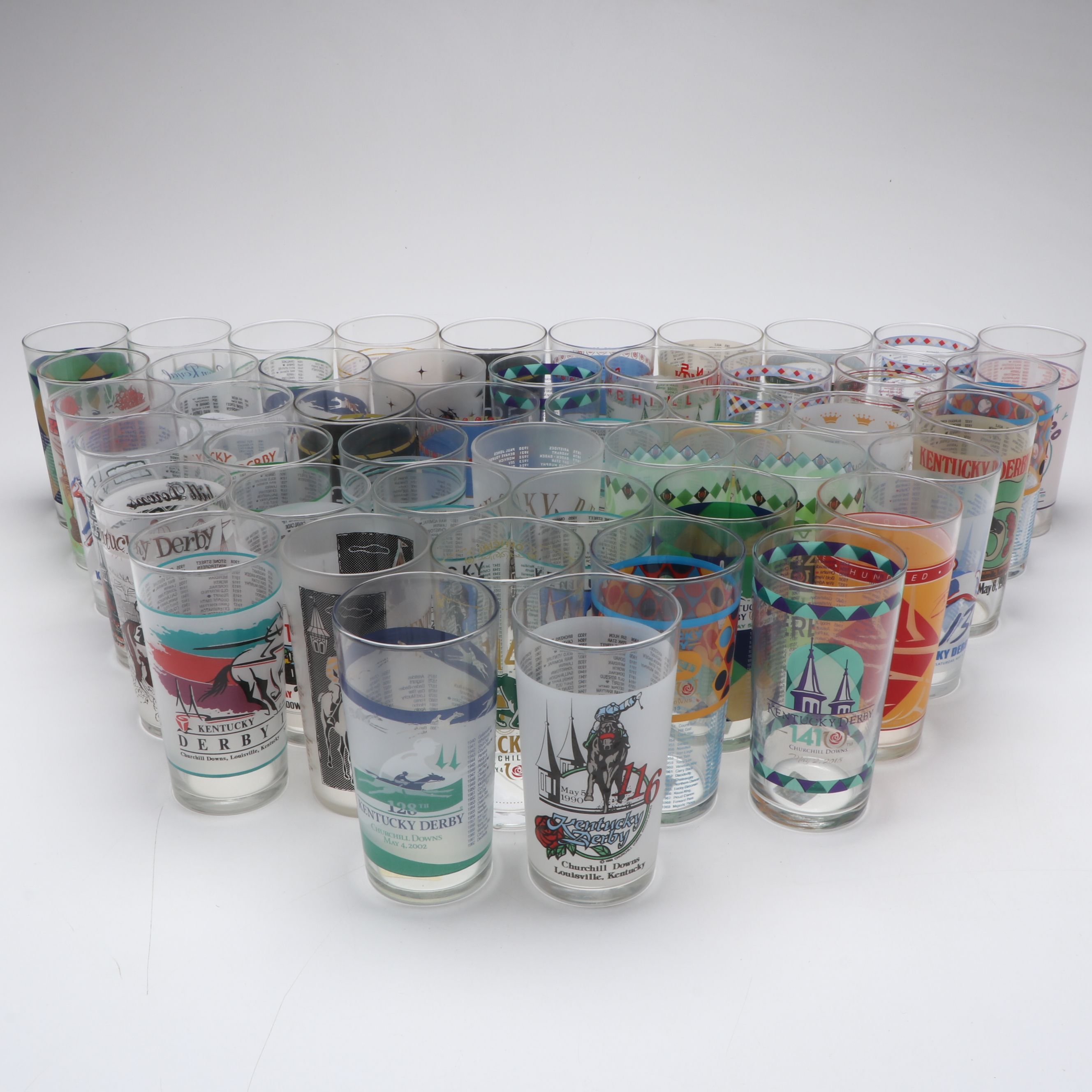 Libbey Kentucky Derby Commemorative Glass Julep Cups