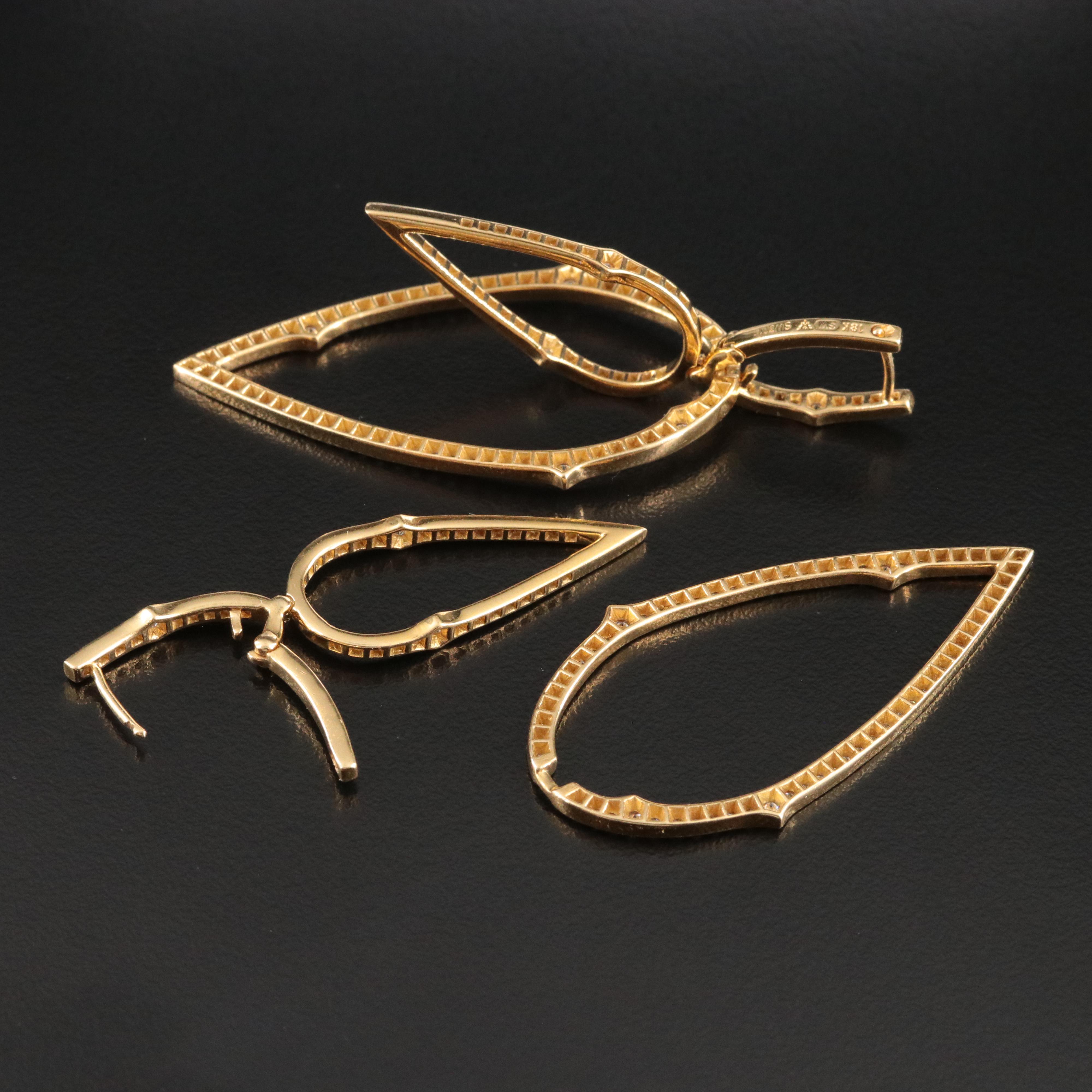 Stephen Webster Forget Me Knot 18K 1.74 CTW Diamond Earrings with Enhancers