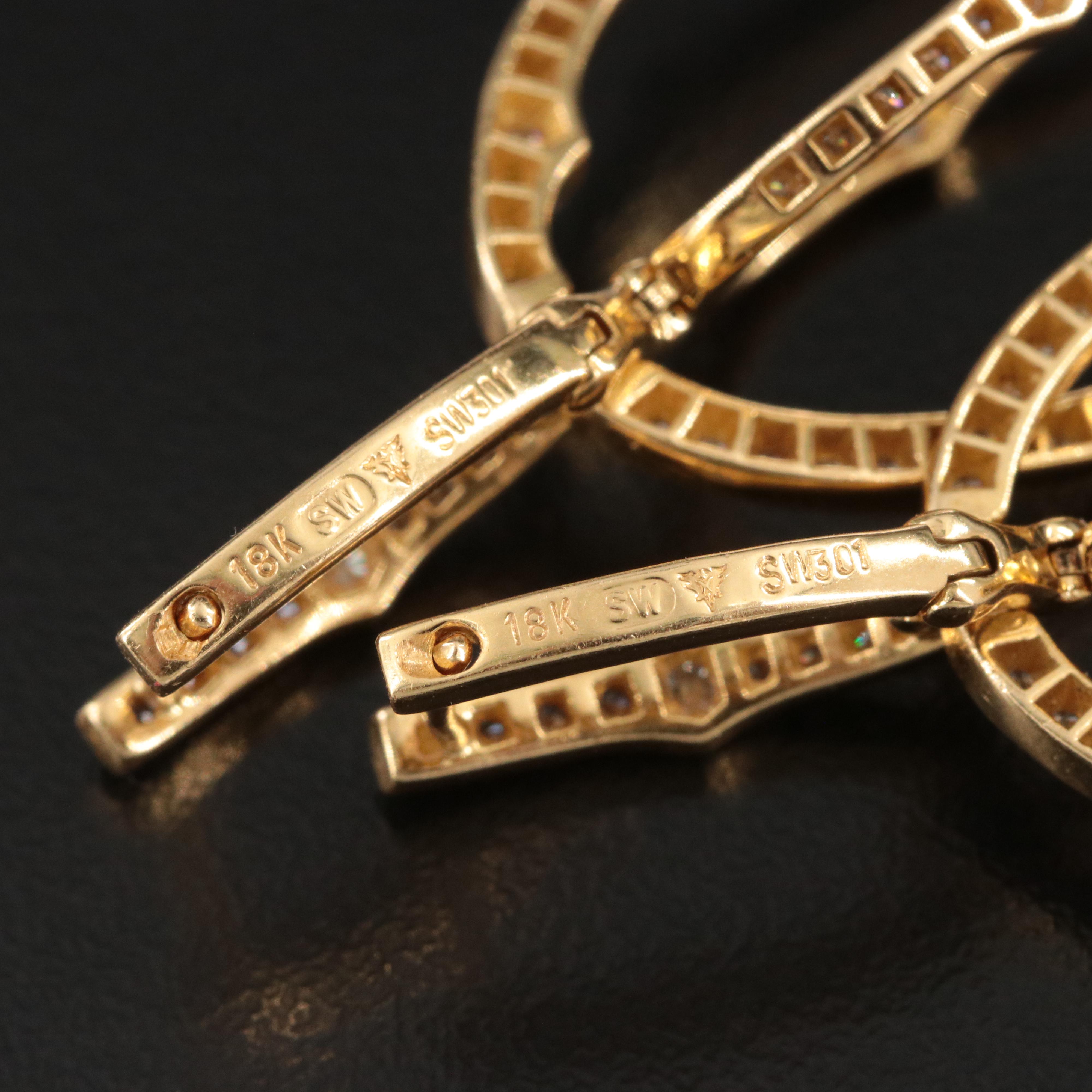 Stephen Webster Forget Me Knot 18K 1.74 CTW Diamond Earrings with Enhancers