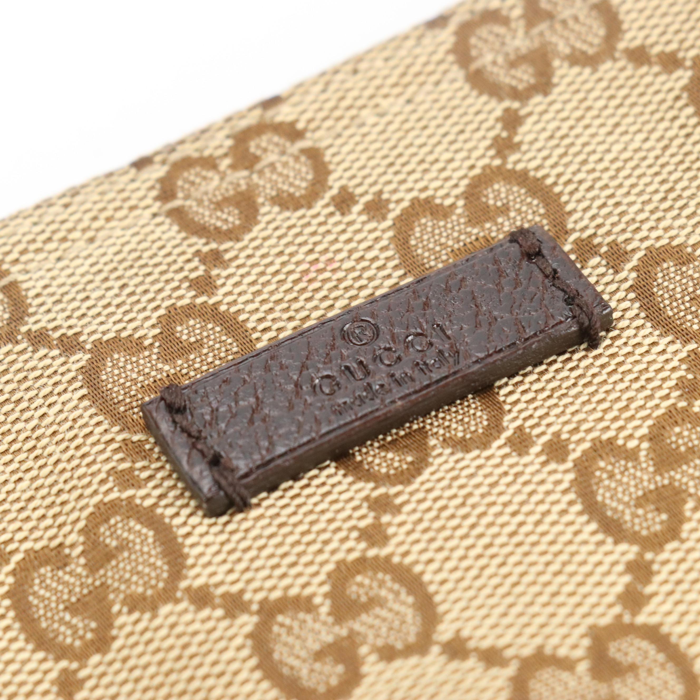 Gucci GG Jacquard Canvas and Cinghiale Leather Web Strap Crossbody