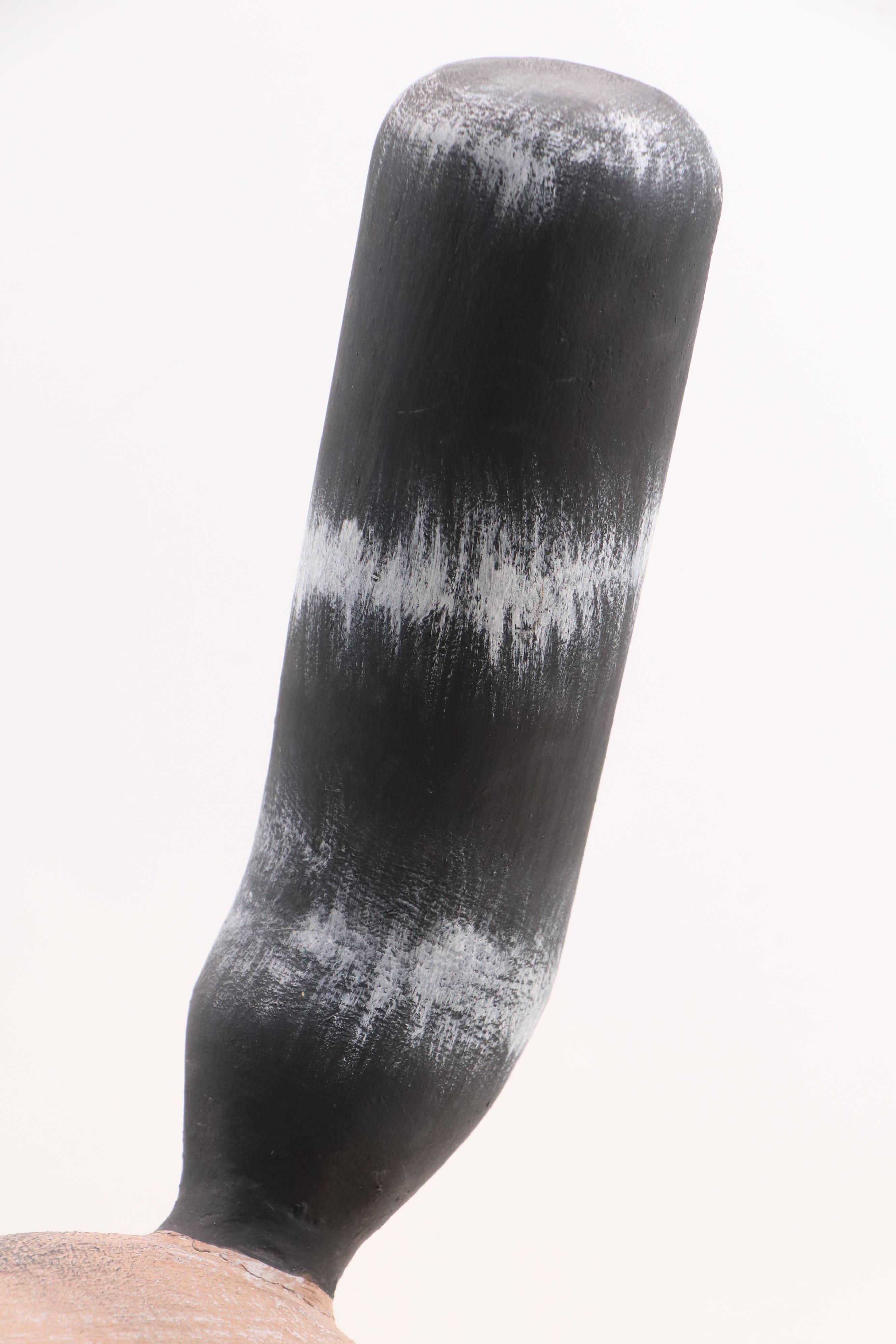 Hector Rascon Folk Art Carved Wooden Raccoon Sculpture, 1992