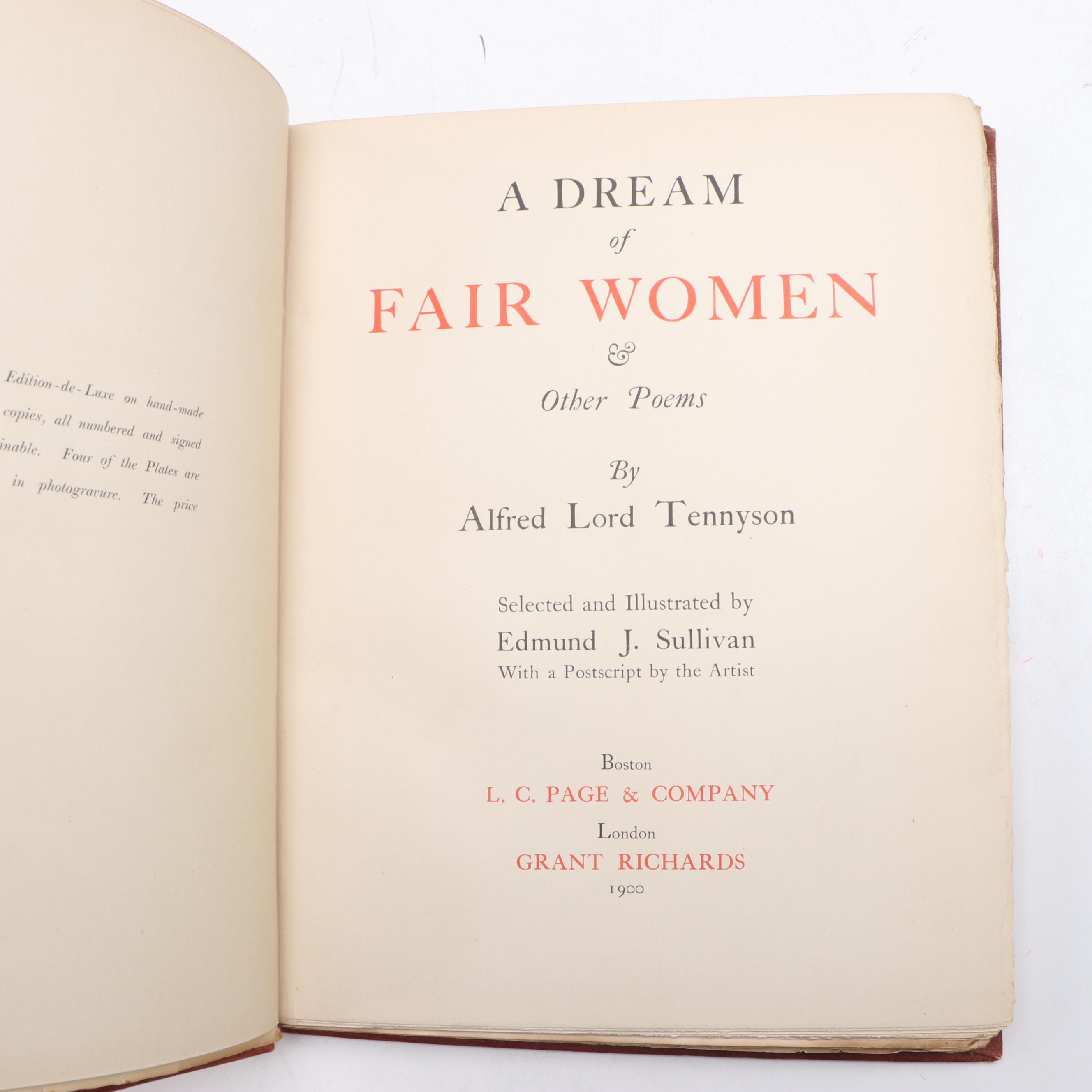 "A Dream of Fair Women and Other Poems" by Alfred, Lord Tennyson and More Books