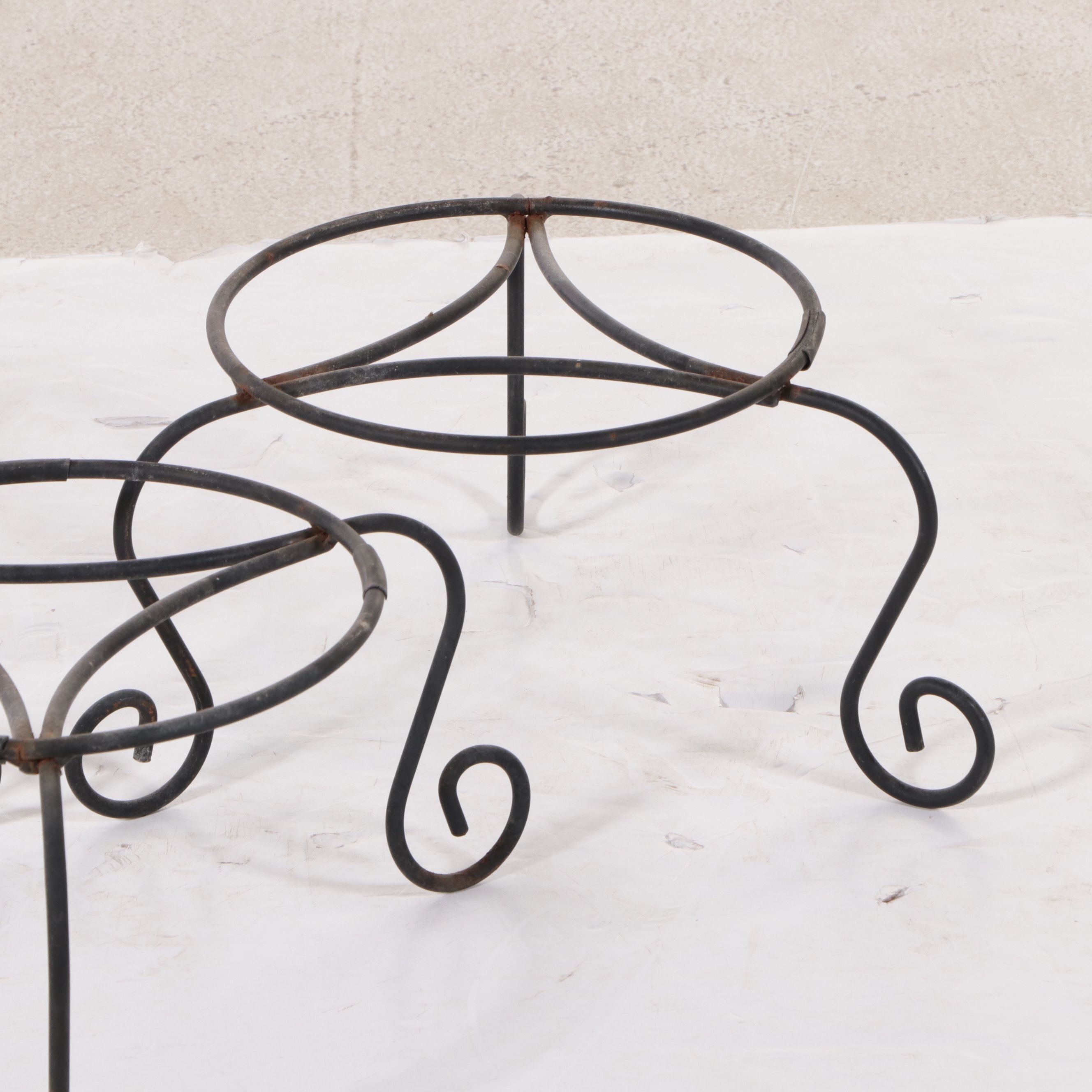 Scrolled Metal Low Plant Stands