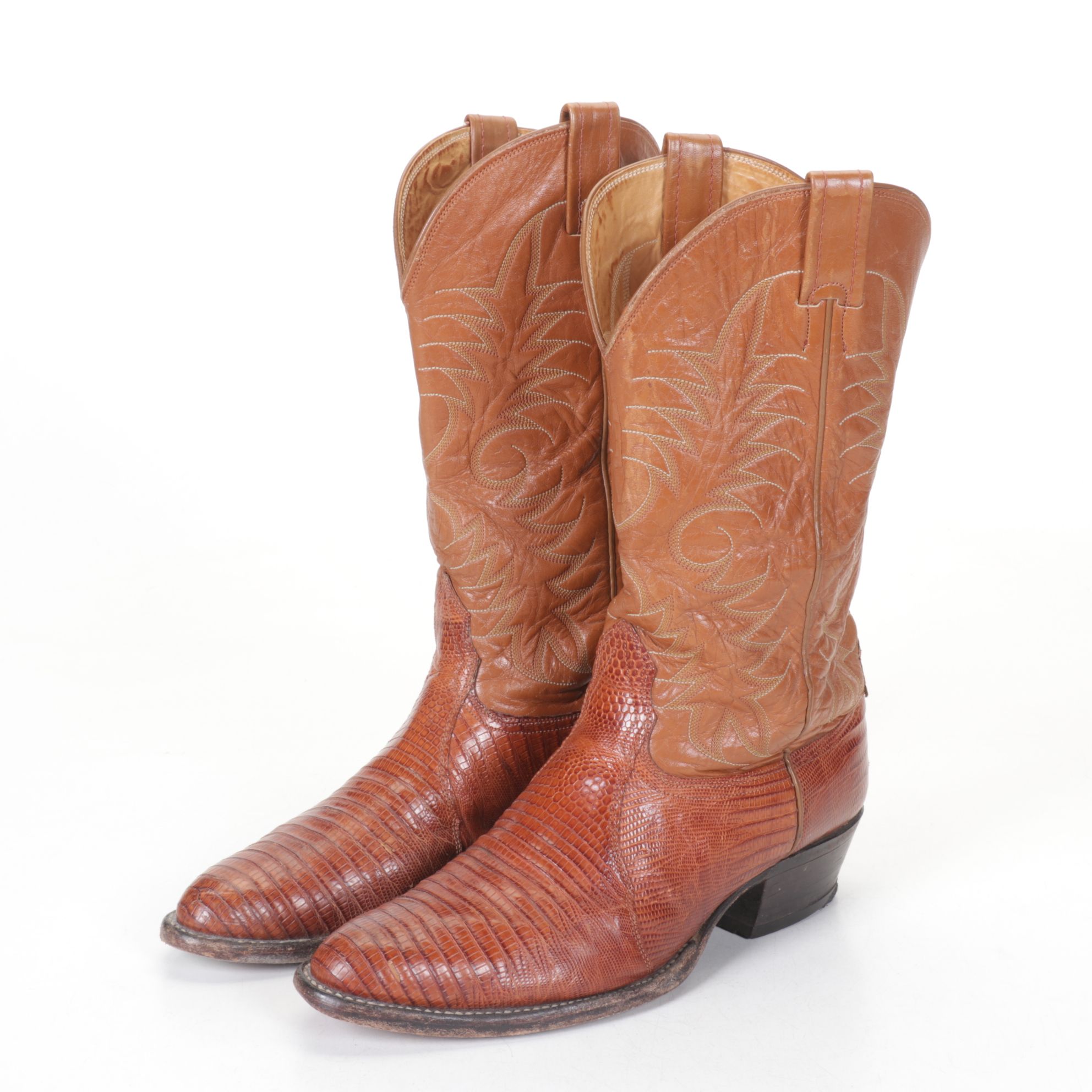 Nocona Embroidered Leather Western Boots, Men's 10.5