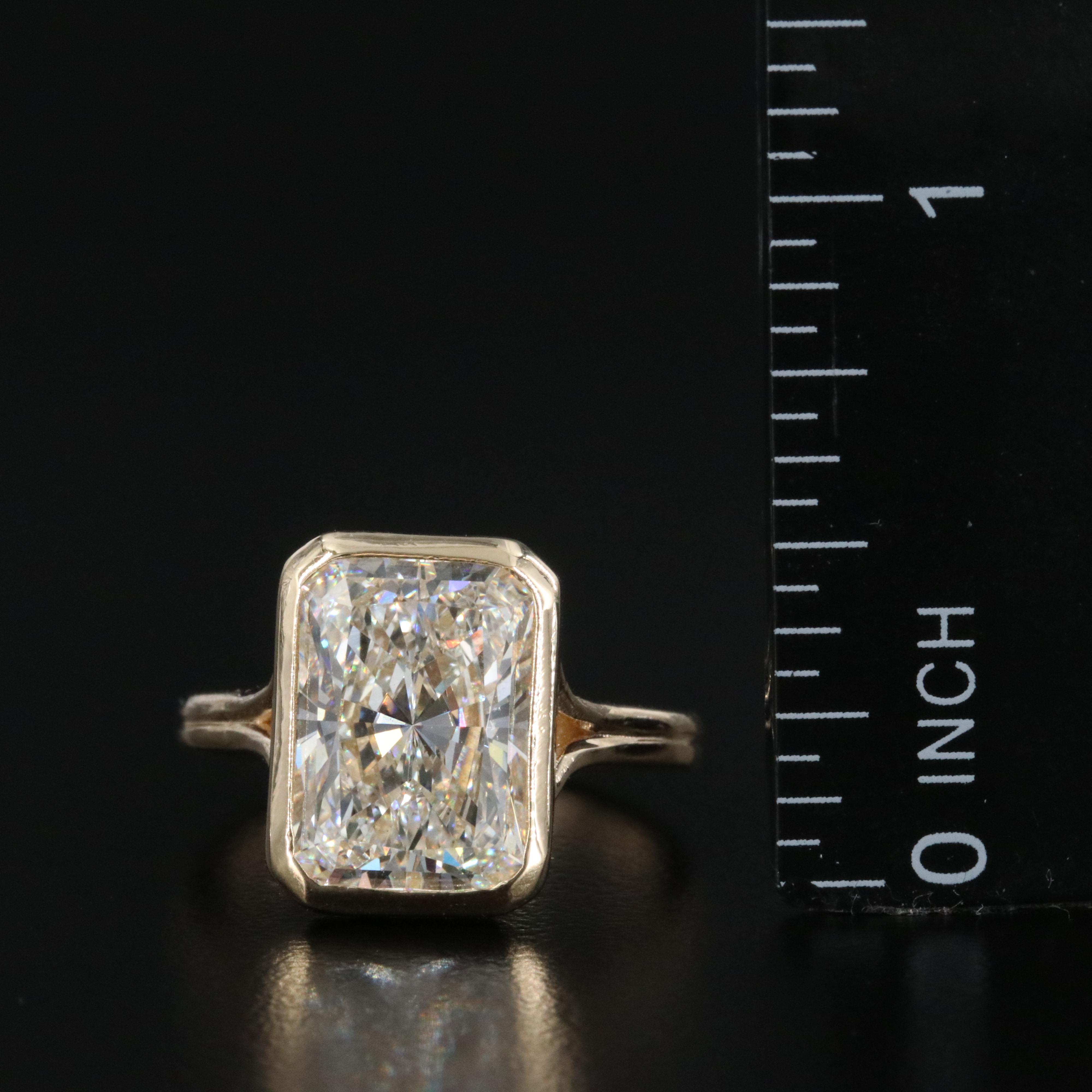 14K 5.04 CT Lab Grown Diamond Solitaire Ring with IGI Report