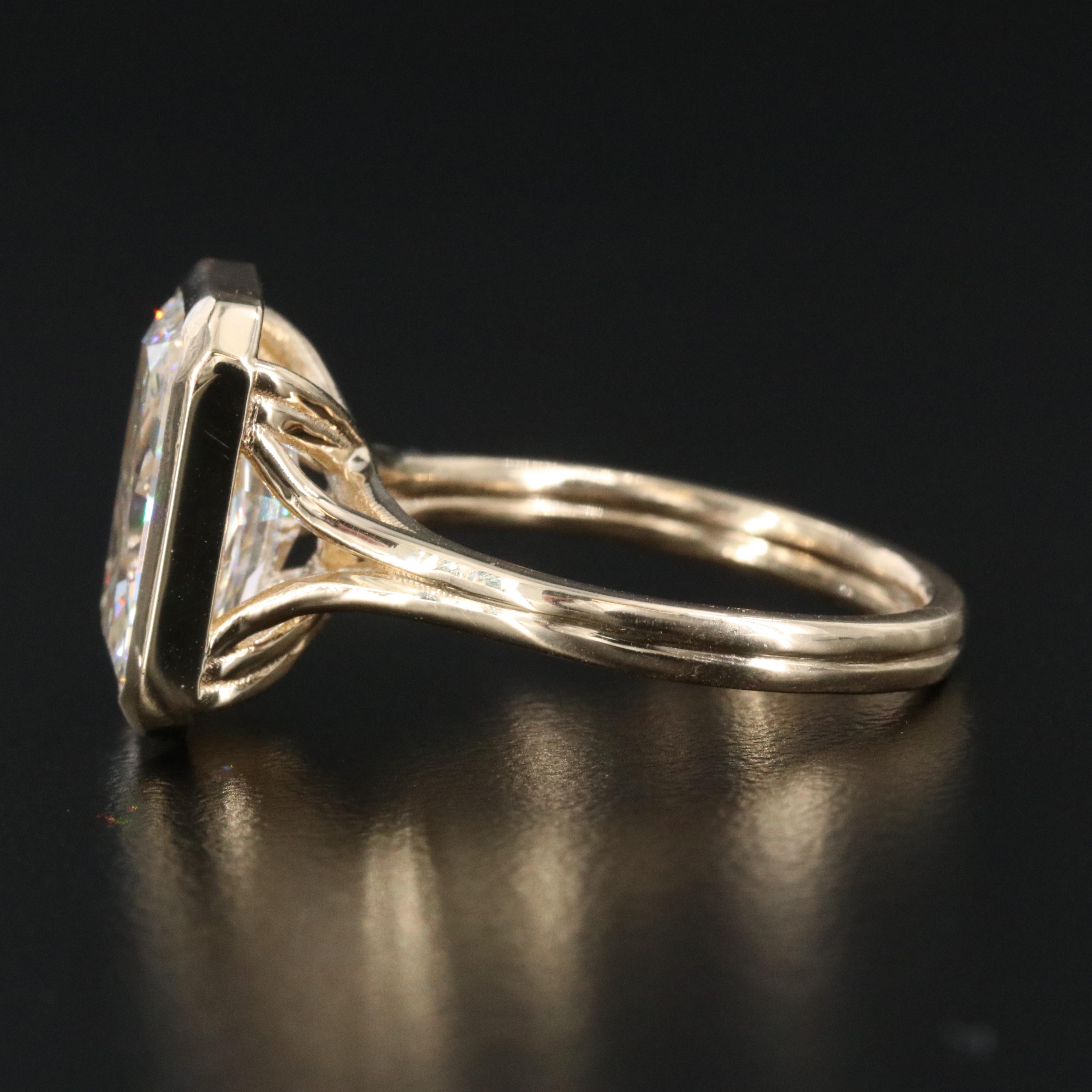 14K 5.04 CT Lab Grown Diamond Solitaire Ring with IGI Report