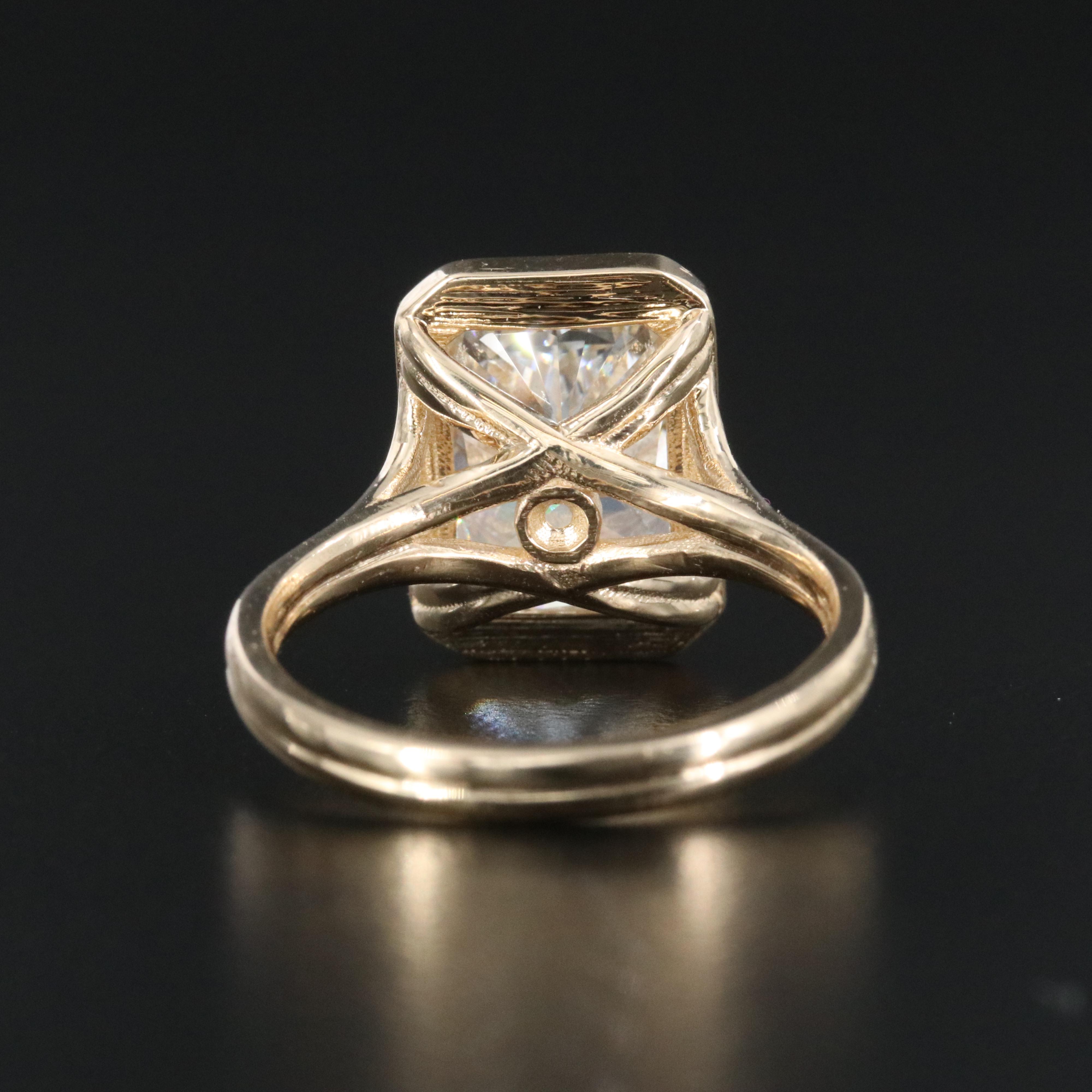 14K 5.04 CT Lab Grown Diamond Solitaire Ring with IGI Report