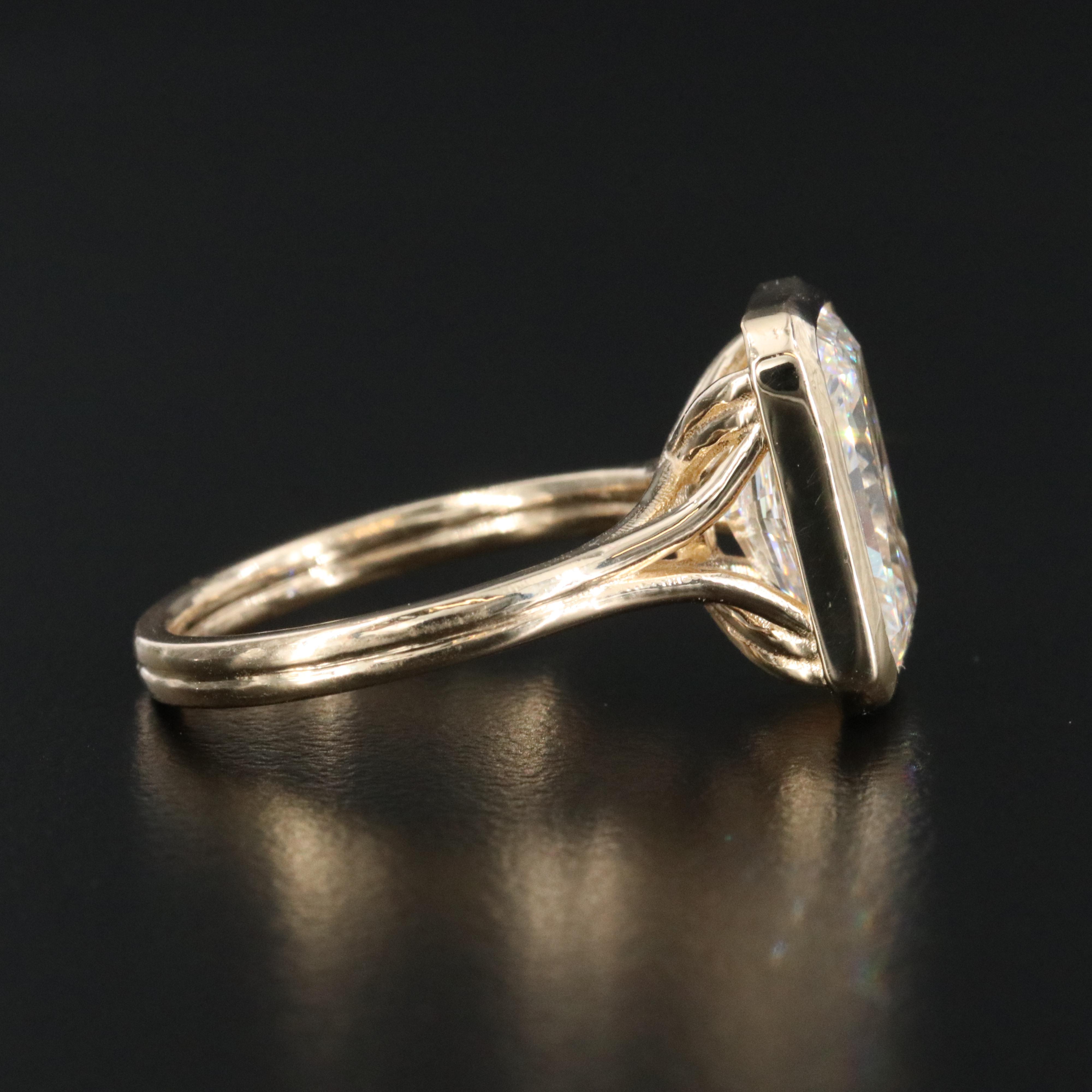 14K 5.04 CT Lab Grown Diamond Solitaire Ring with IGI Report