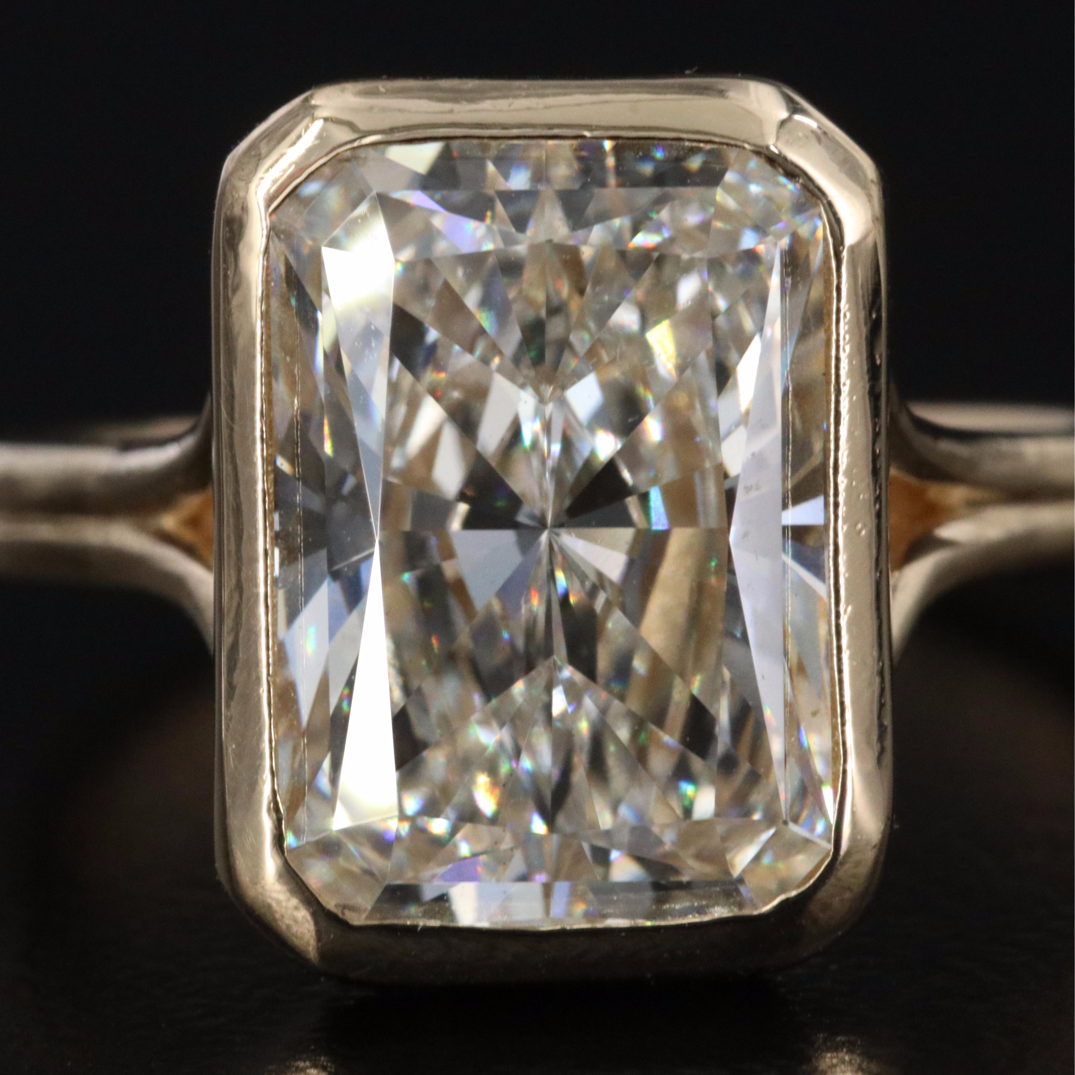 14K 5.04 CT Lab Grown Diamond Solitaire Ring with IGI Report