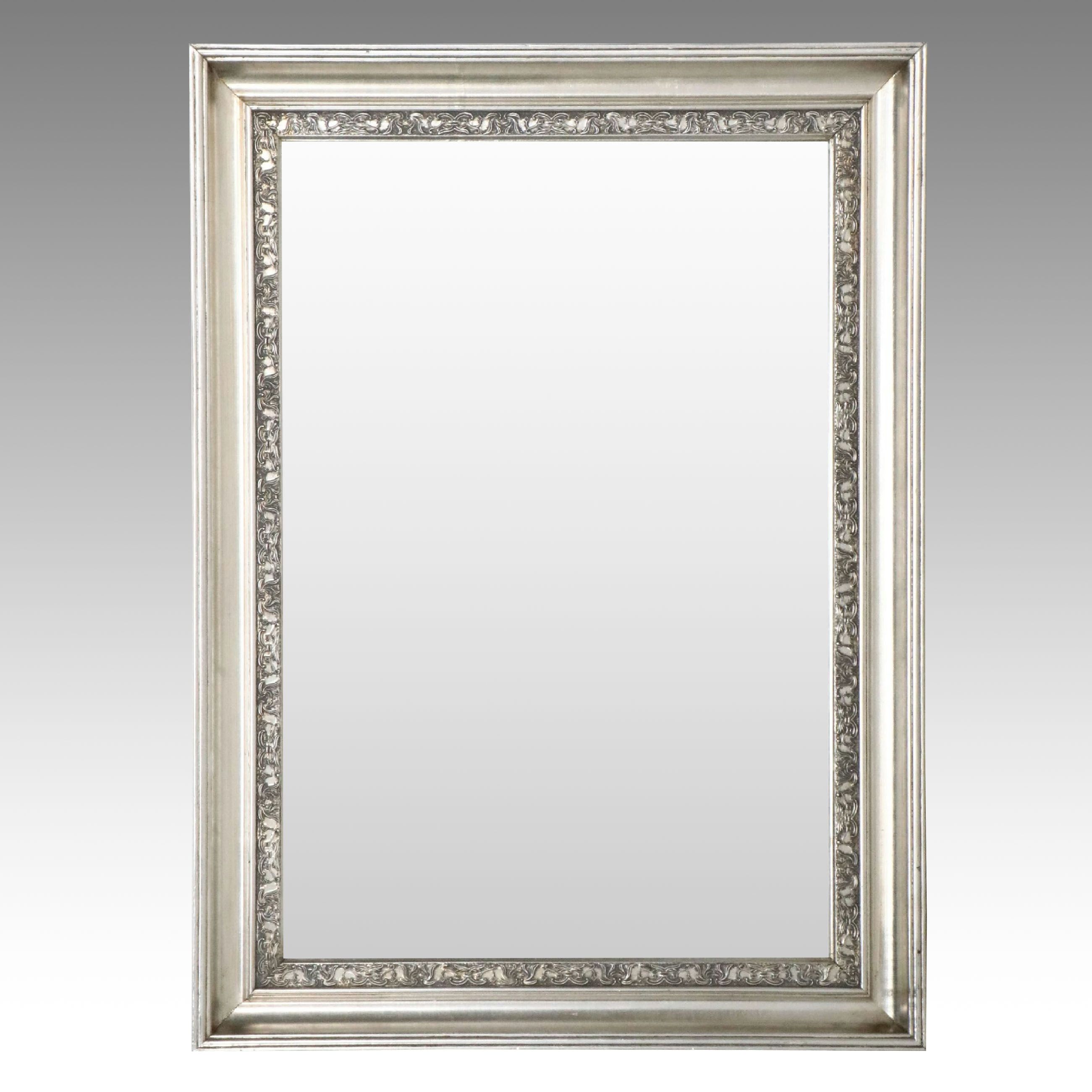 Silver Finished Rectangular Wall Mirror