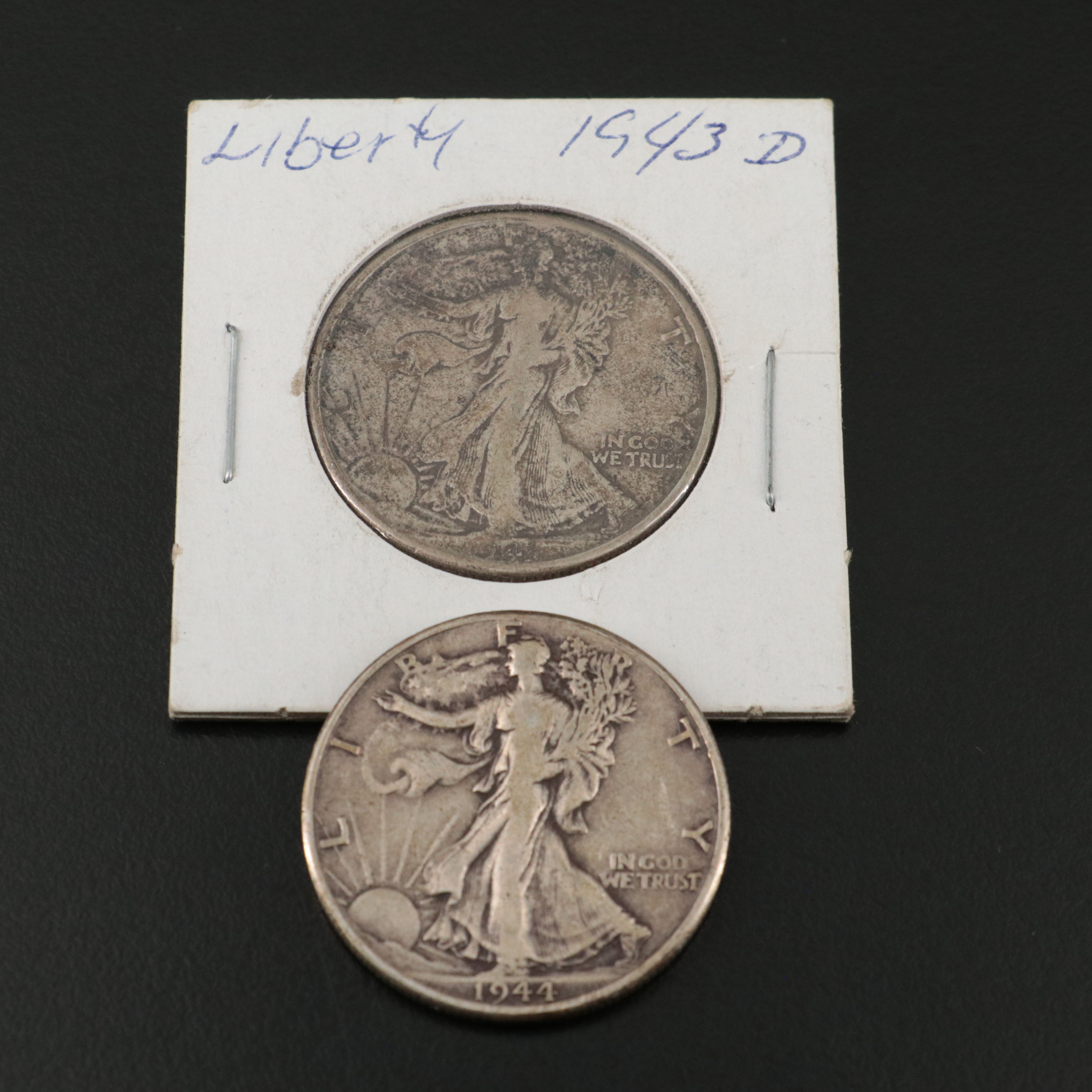 1943-D and 1944 Walking Liberty Silver Half Dollars