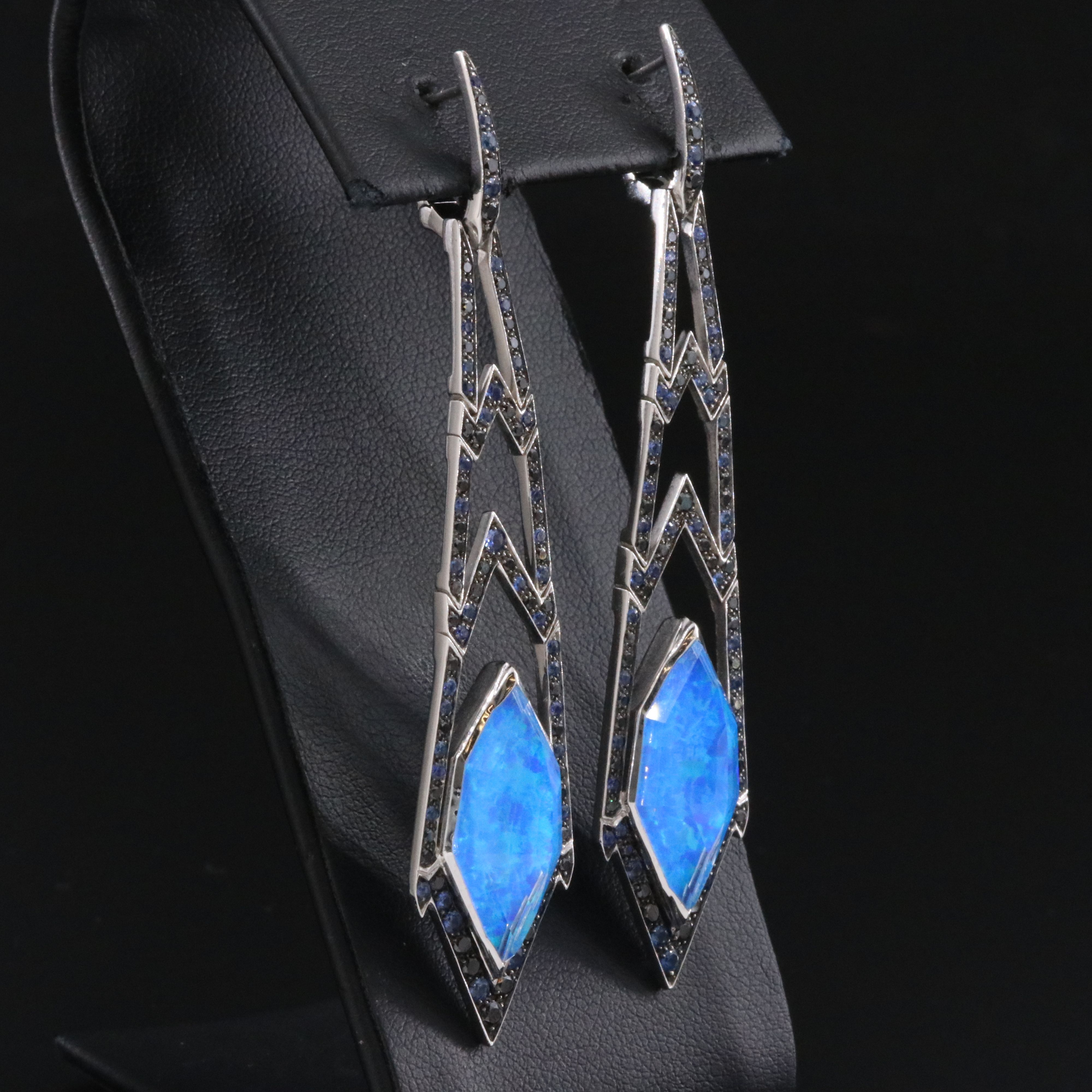 Stephen Webster Lady Stardust 18K Doublet Earrings with Sapphire and Diamond