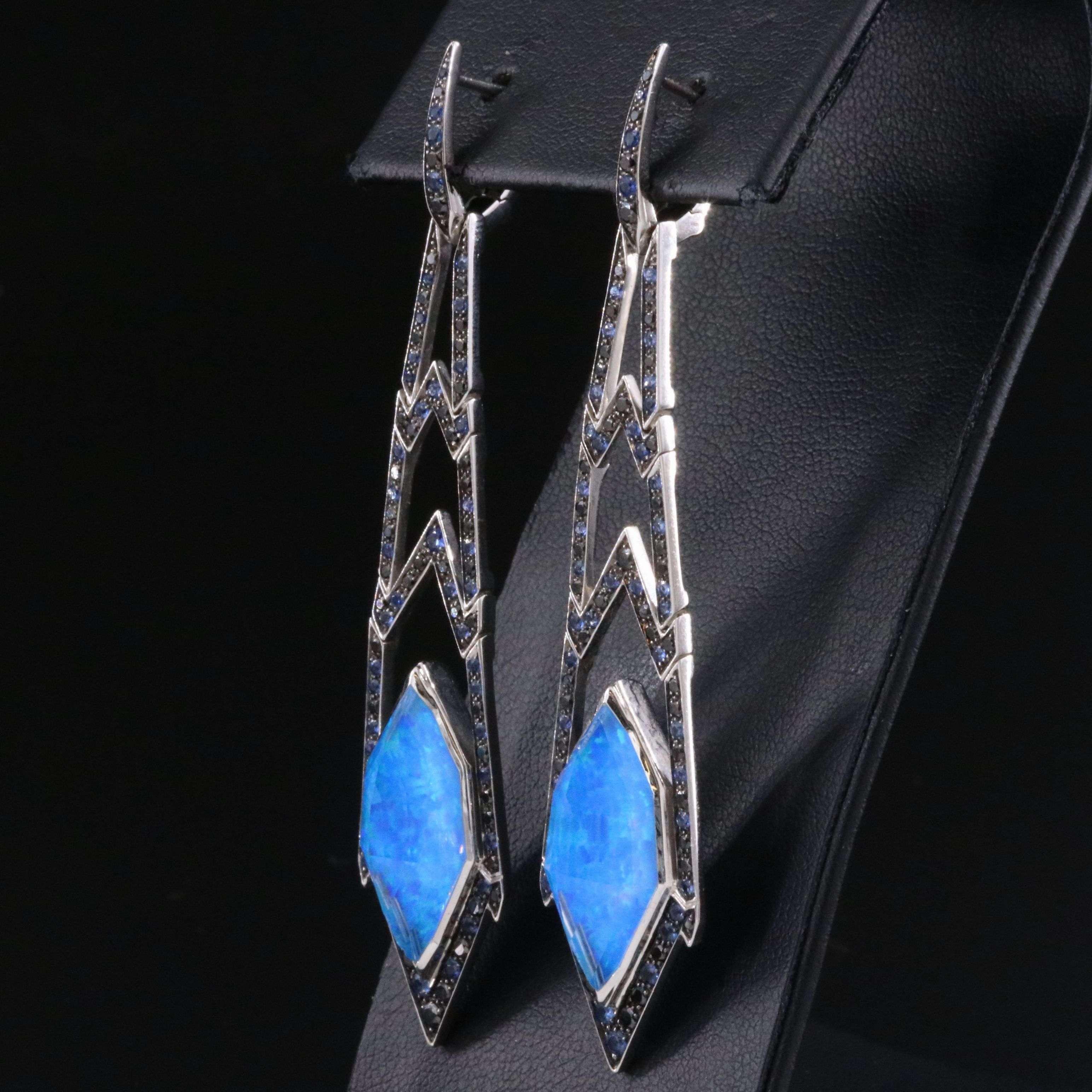 Stephen Webster Lady Stardust 18K Doublet Earrings with Sapphire and Diamond