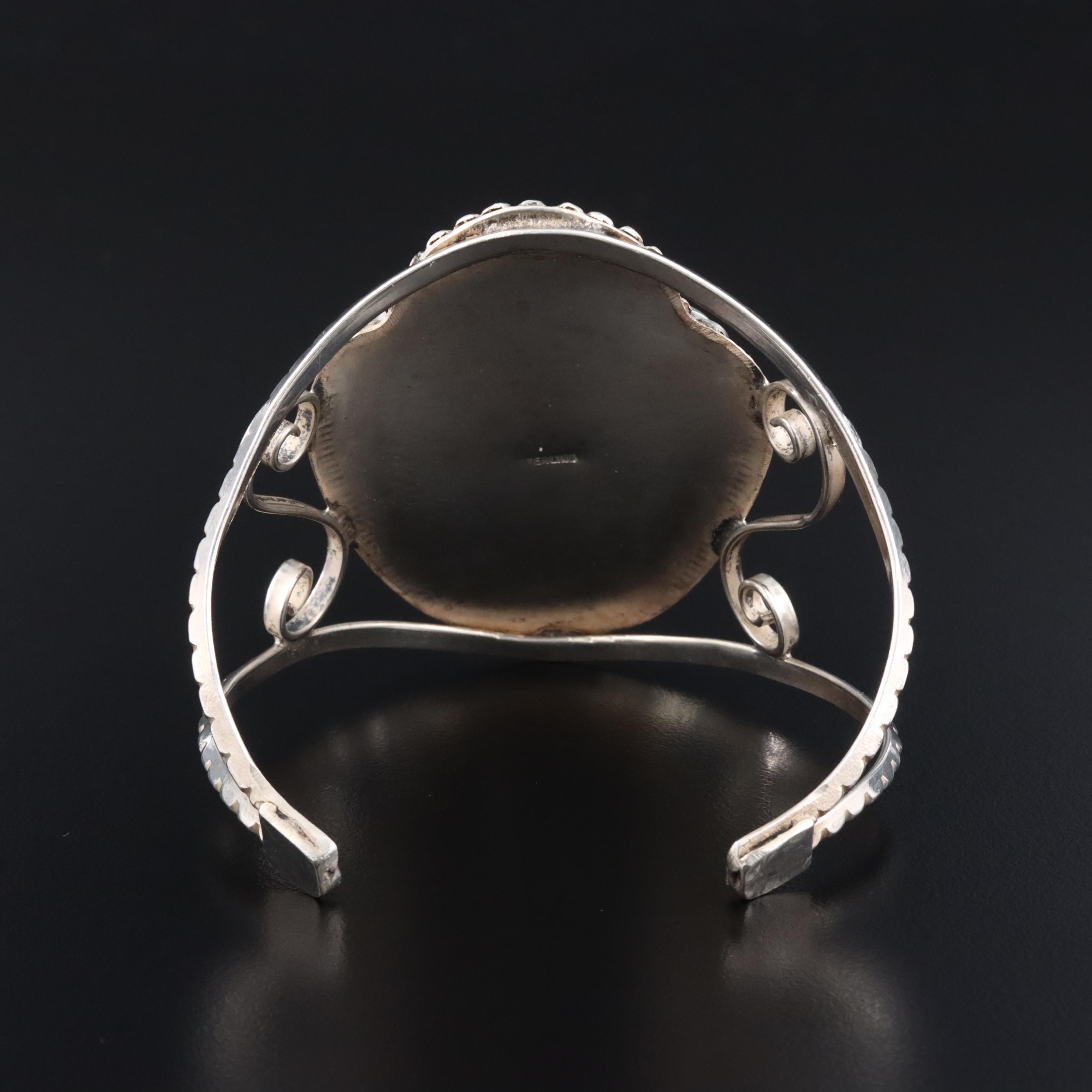 Sterling Obsidian Mask Cuff