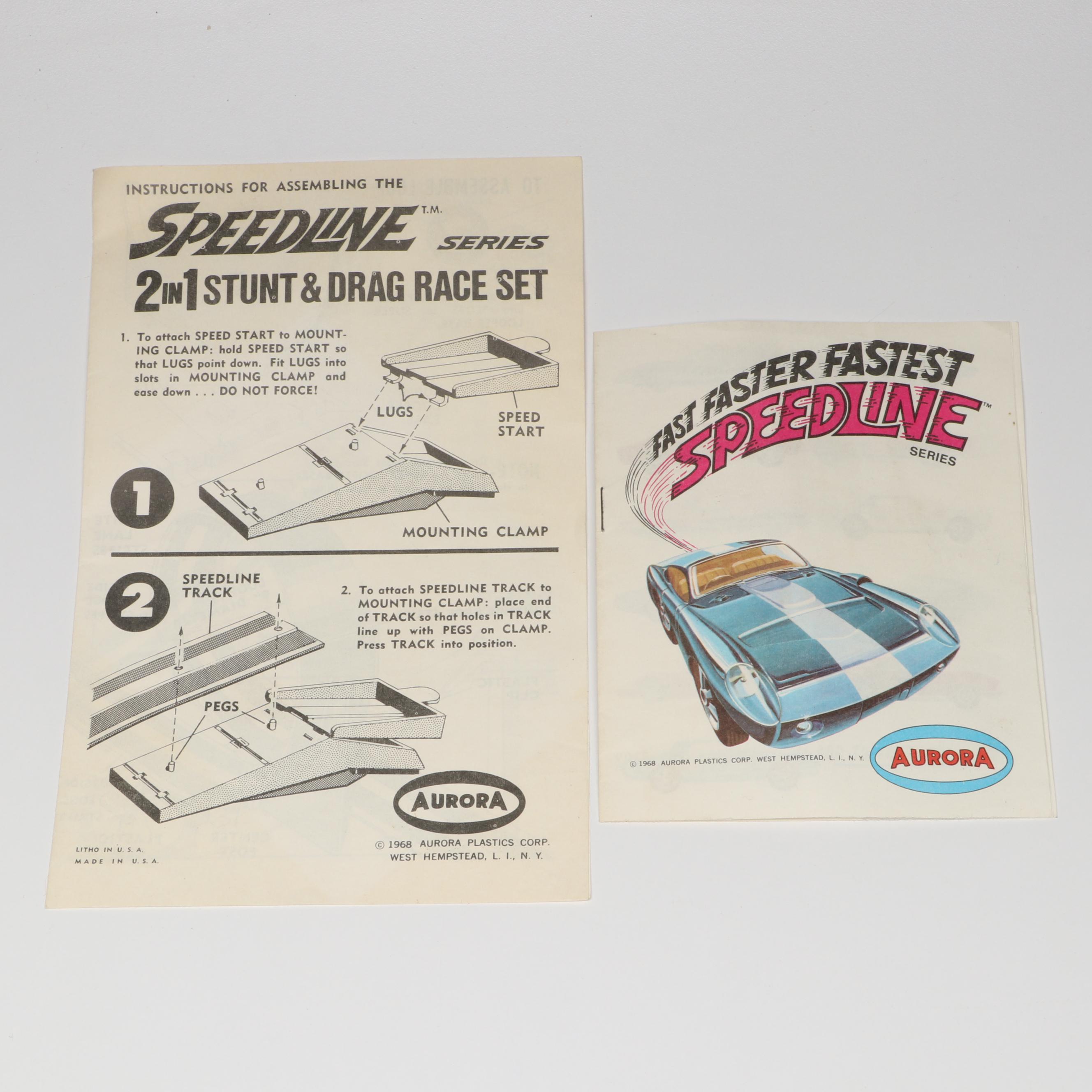Aurora Speedline 2-in-1 Stunt & Drag Race Set, 1968