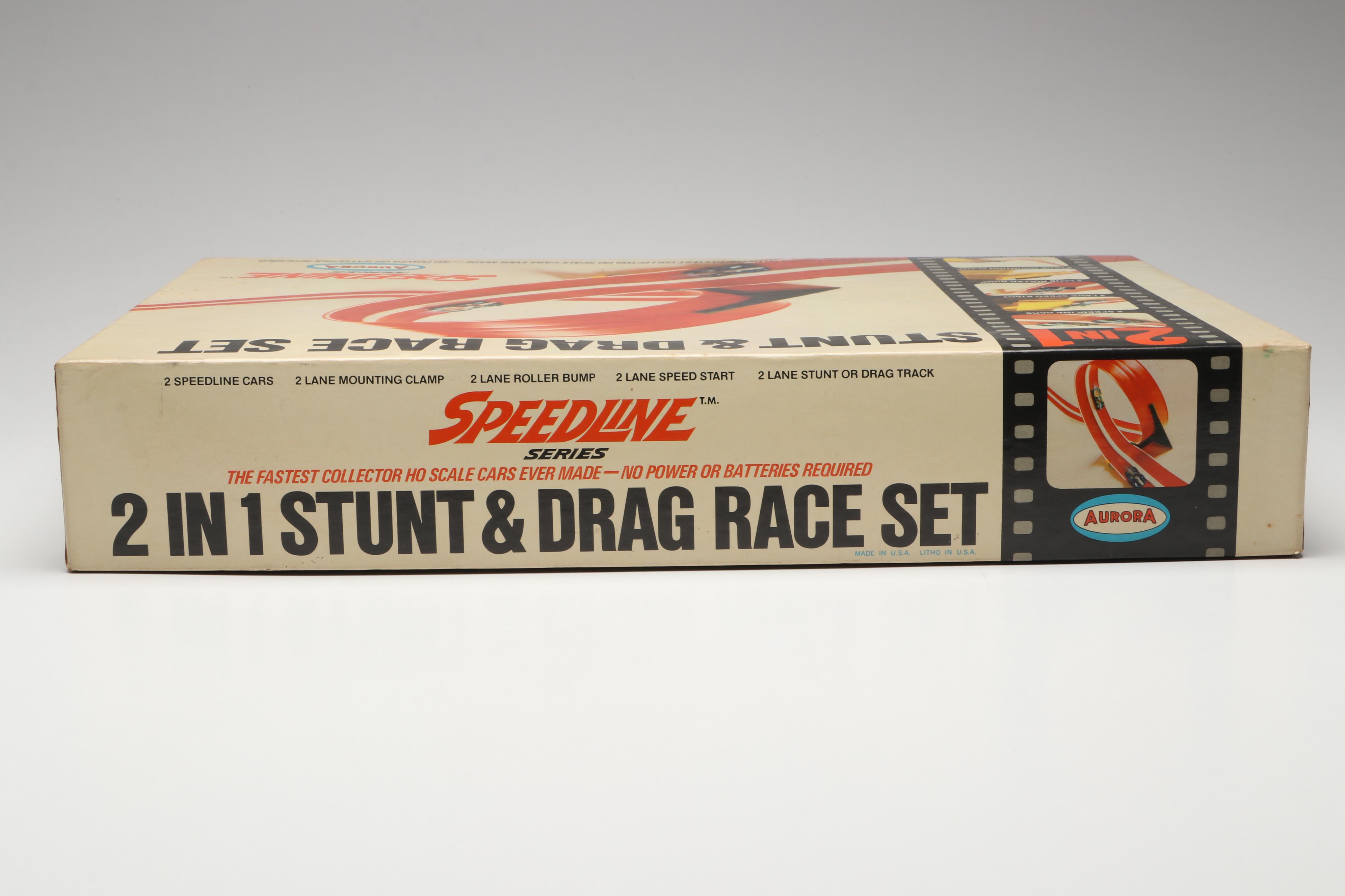 Aurora Speedline 2-in-1 Stunt & Drag Race Set, 1968