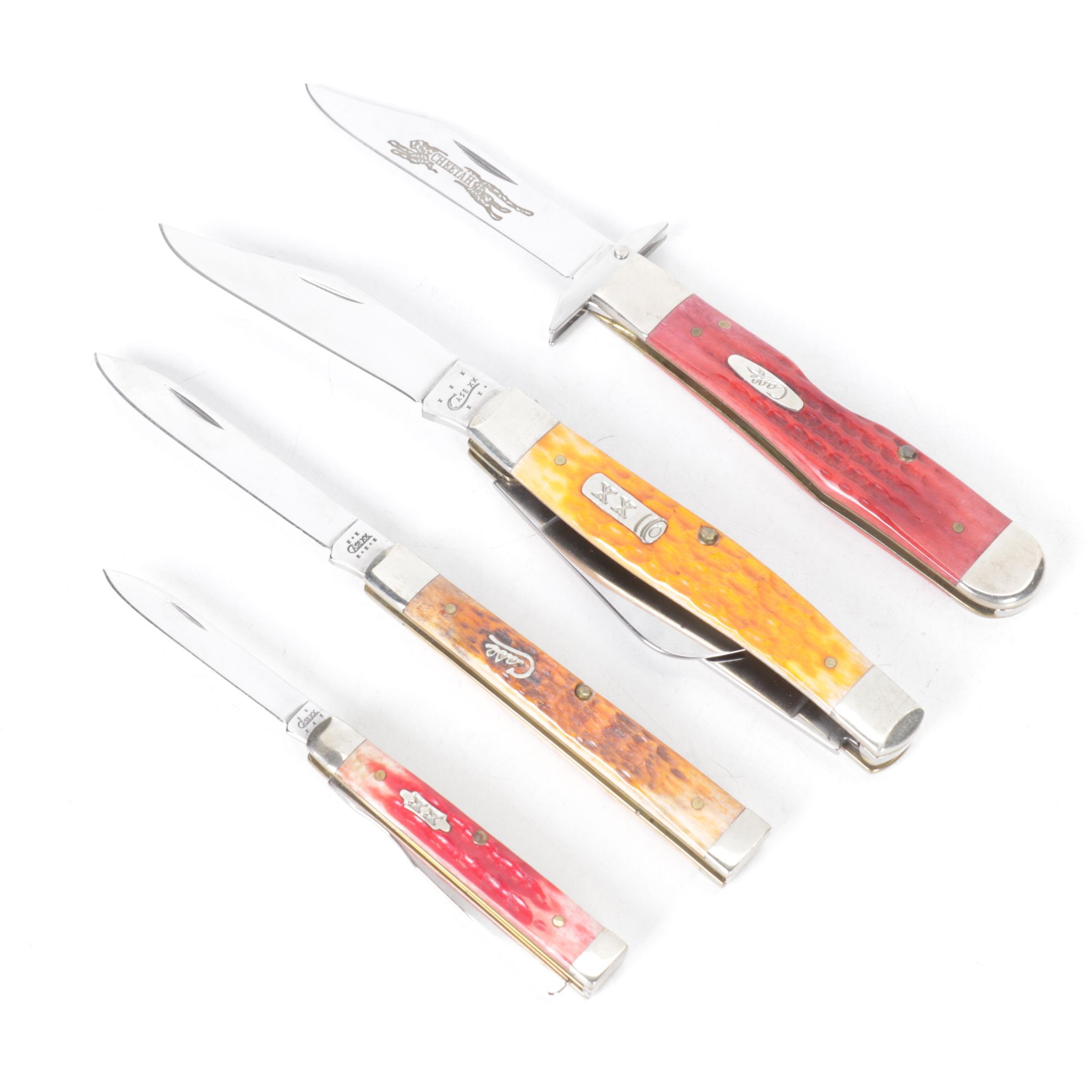 Case Pocket Knives with Corn Cob Bone Handles