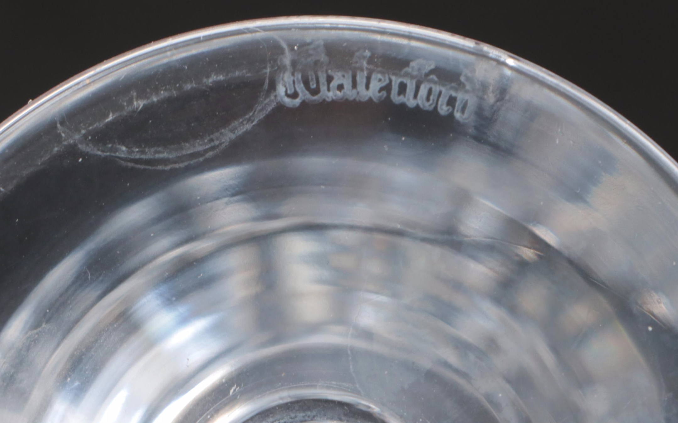 Waterford "Alana" Crystal Wine Glasses with Crystal Cordial Glasses