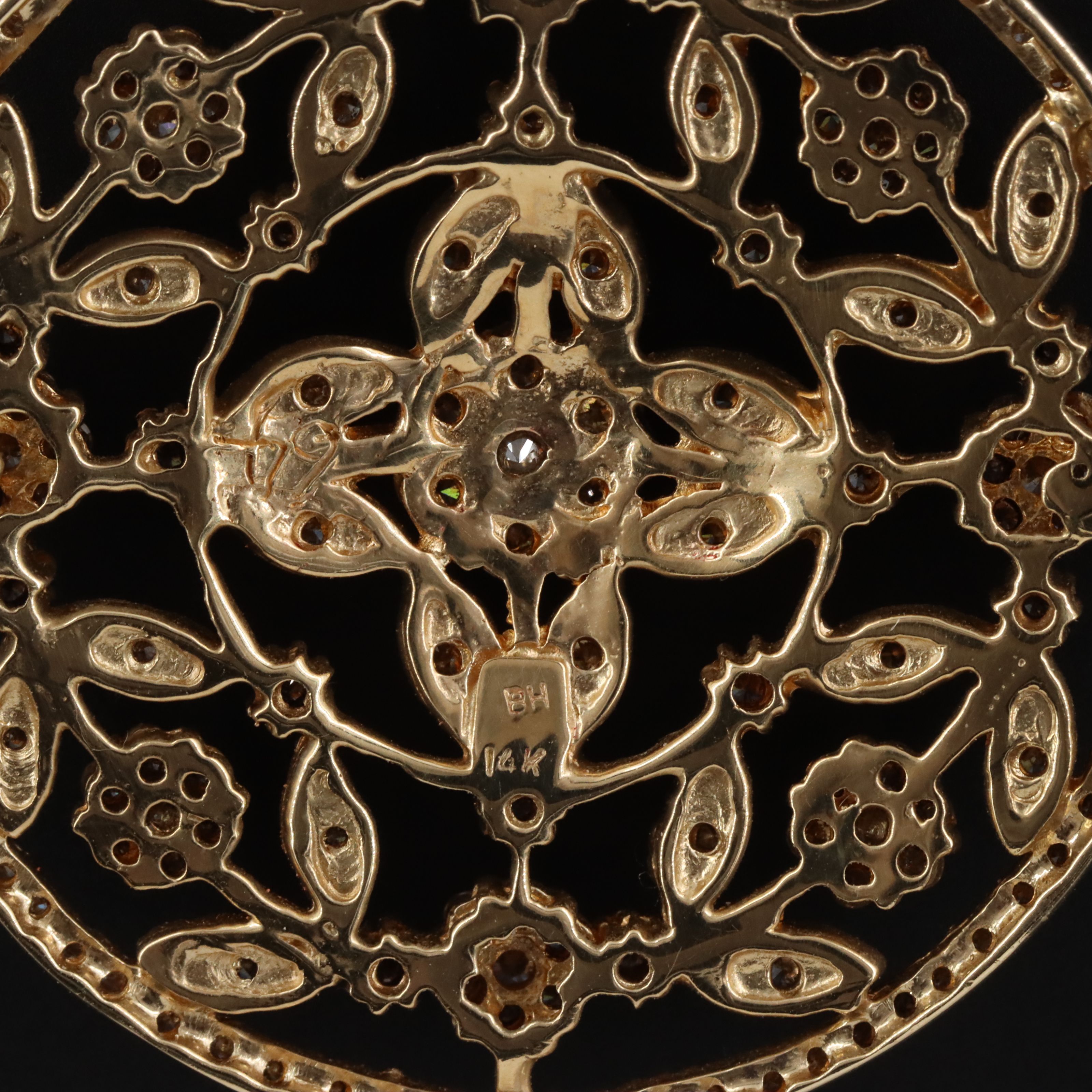 14K 1.85 CTW Diamond Floral Pendant Necklace