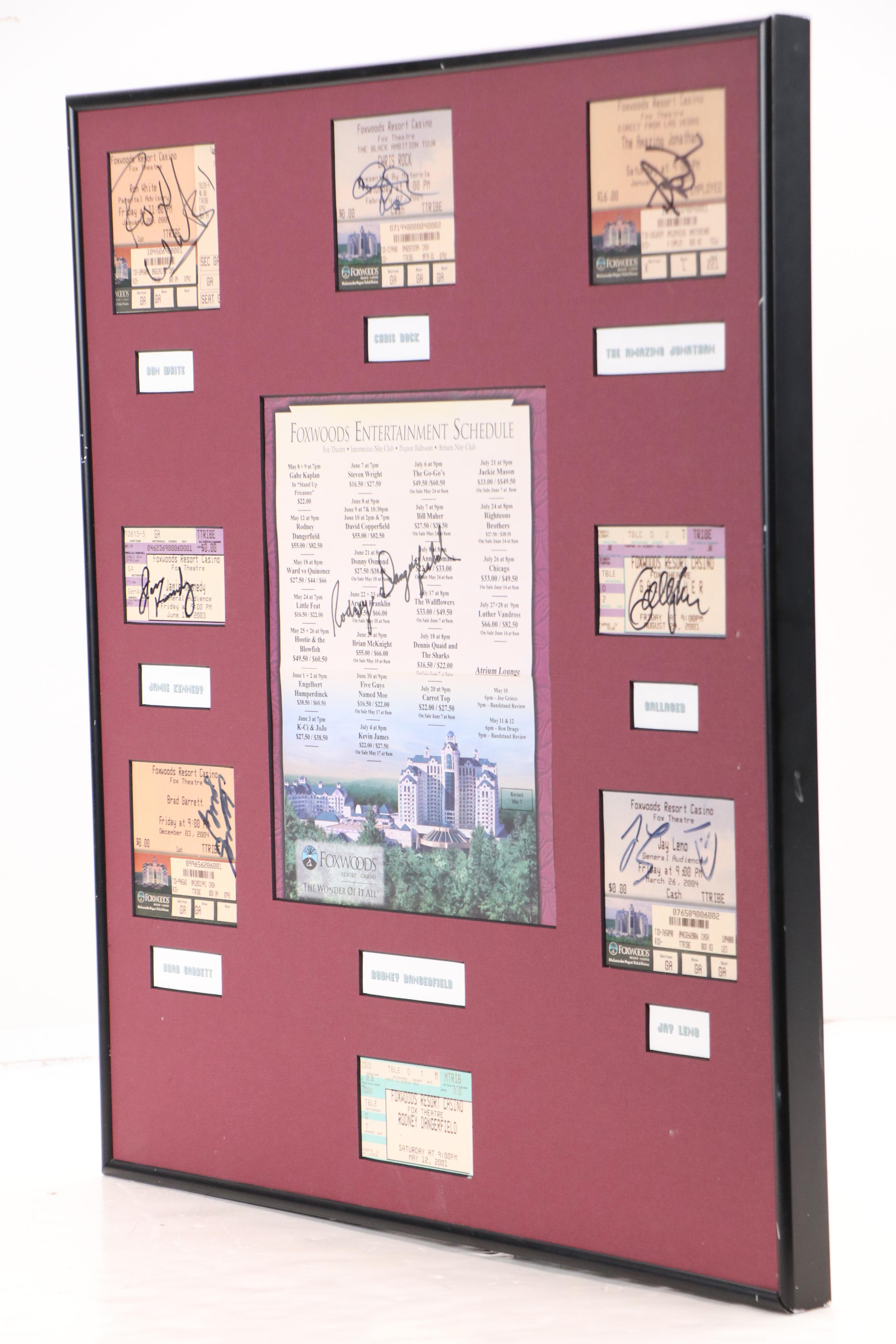 Gallager, Jay Leno, Chris Rock, and More Comedian Signed Display, JSA