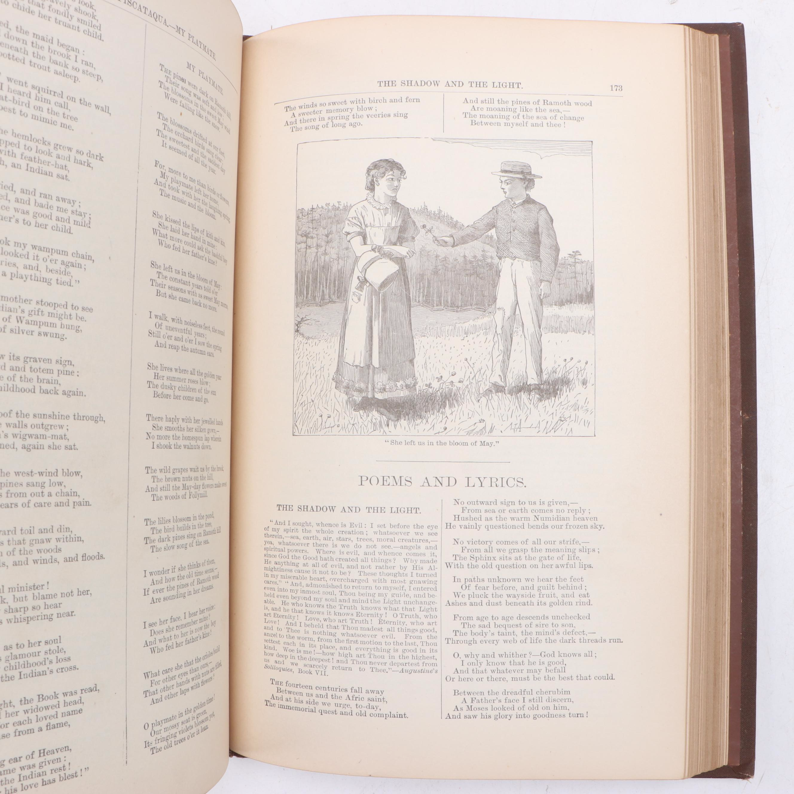 Illustrated "The Complete Poetical Works of John Greenleaf Whittier," 1884