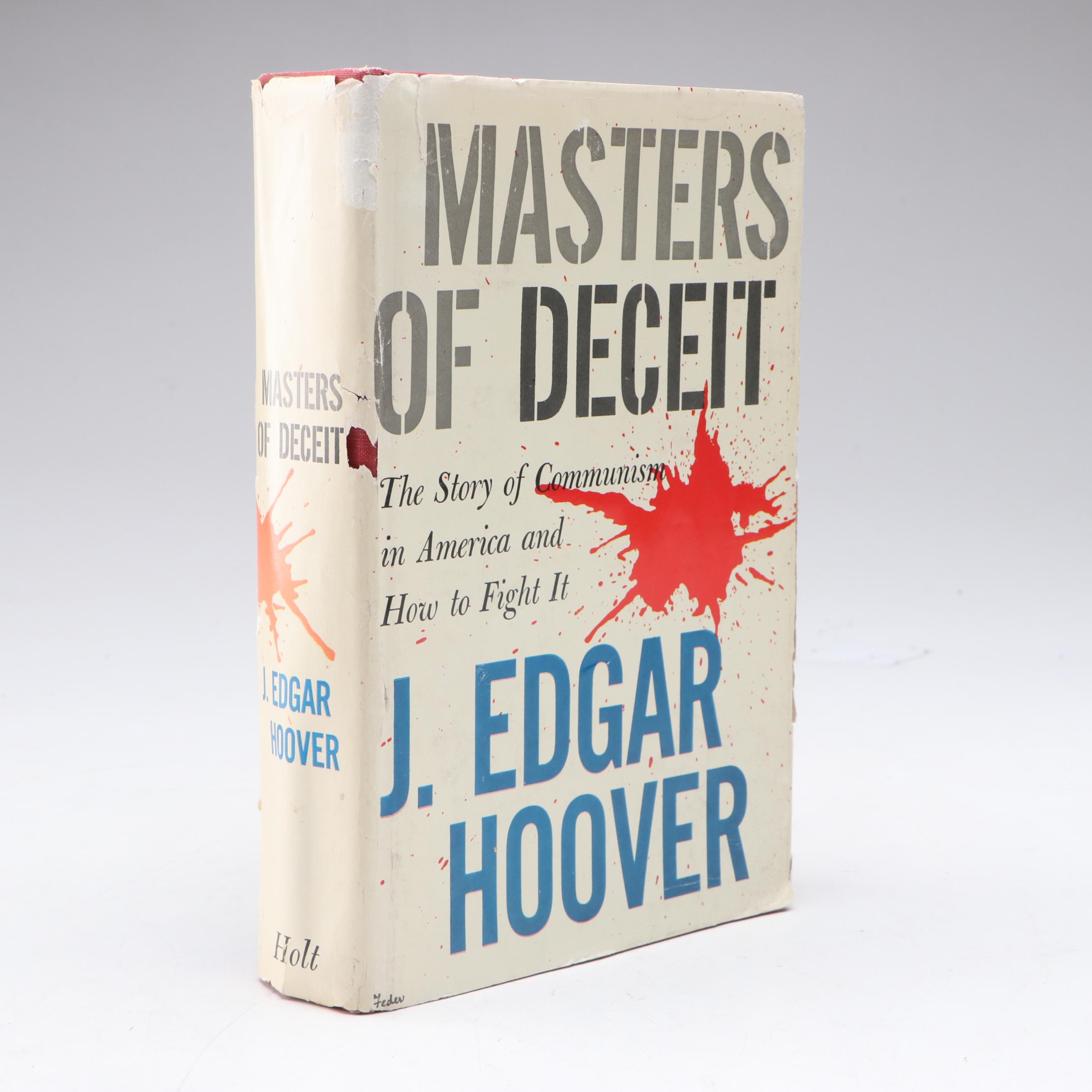 First Edition "Masters of Deceit" by J. Edgar Hoover, 1958