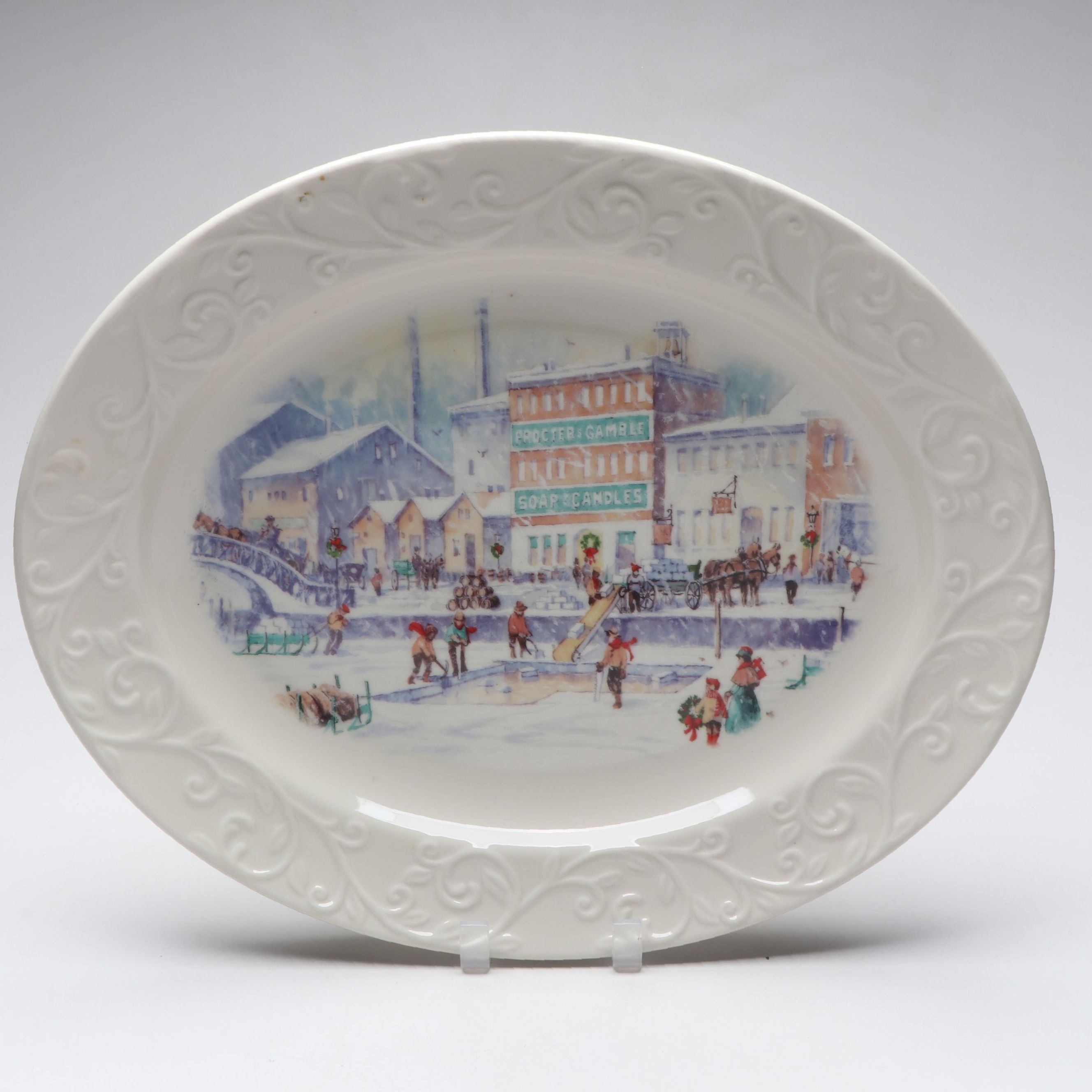 Commemorative Procter & Gamble "Happy Holidays 2011" Ceramic Platter