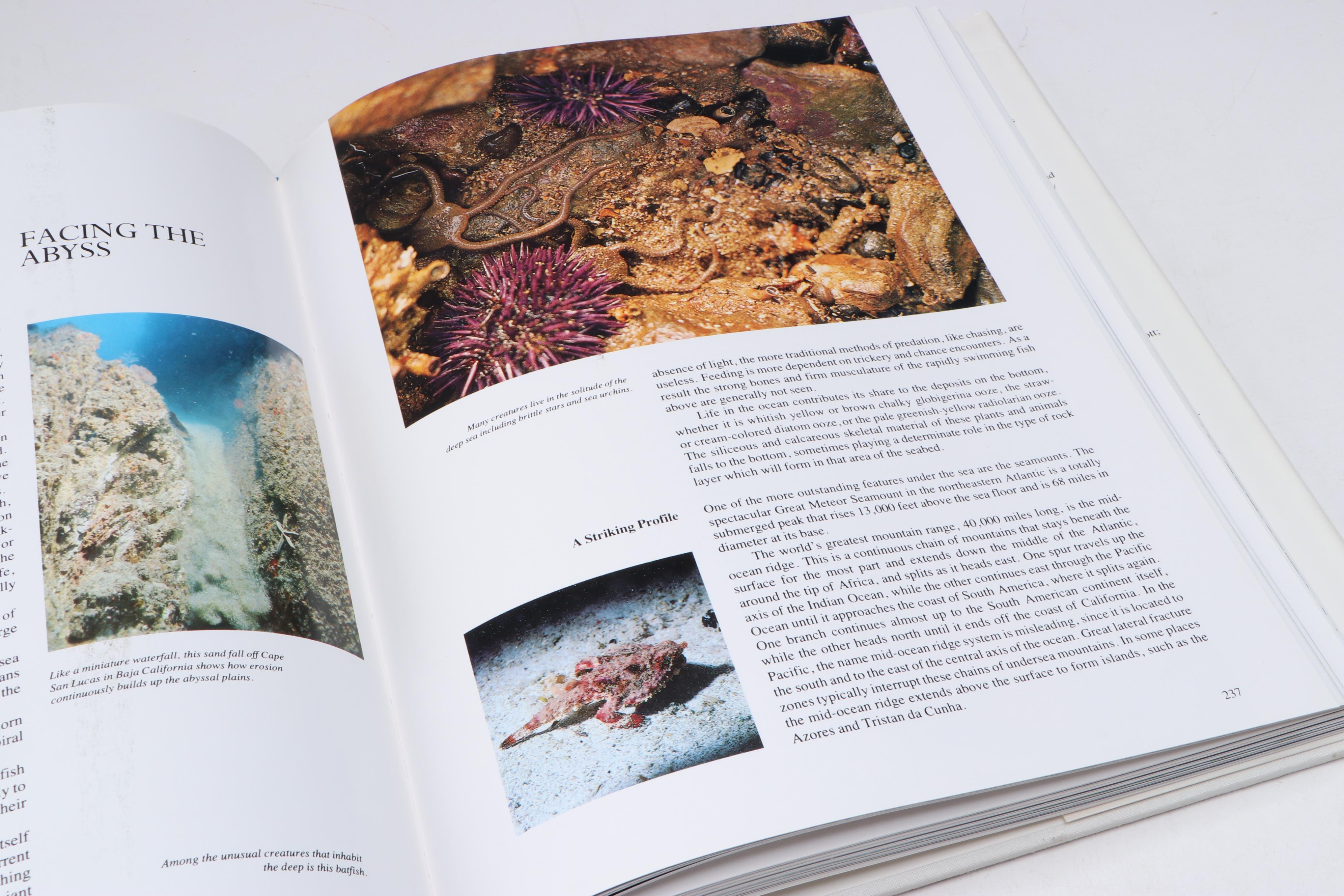 Illustrated "The Ocean World" by Jacques Cousteau, 1985