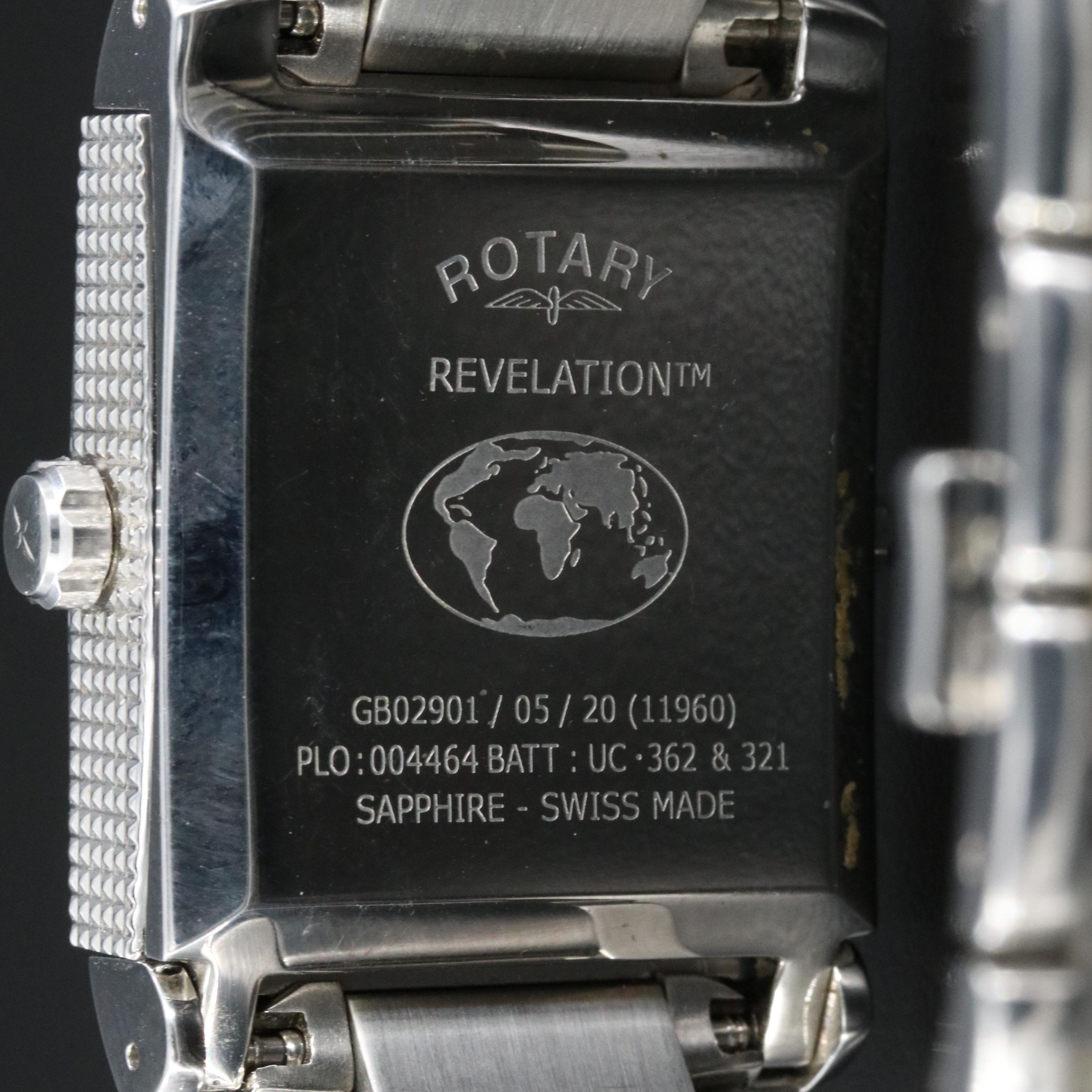 Rotary Revelation Swiss Made Reversible Stainless Steel Watch