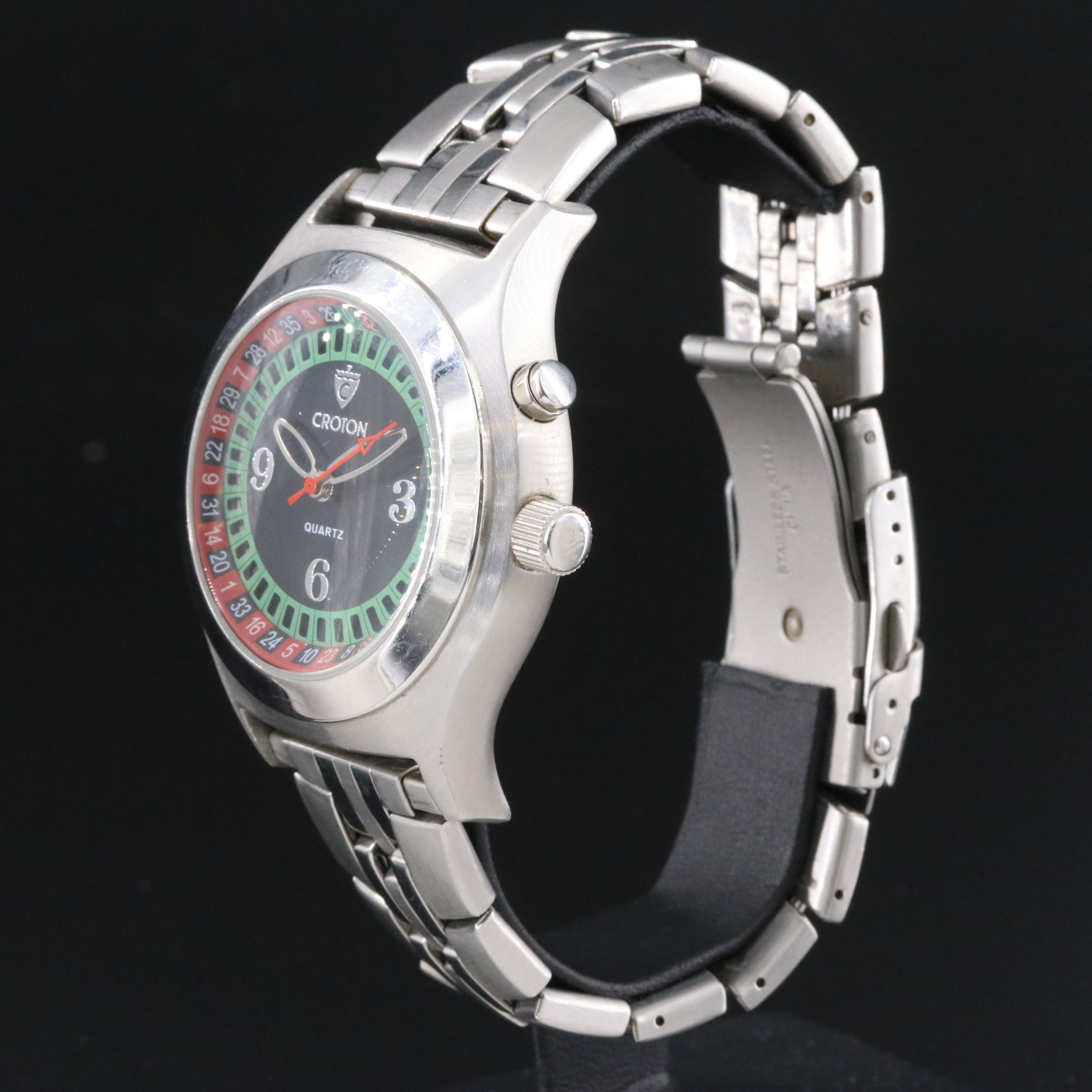 Croton Casino Roulette Stainless Steel Quartz Watch # CN307038