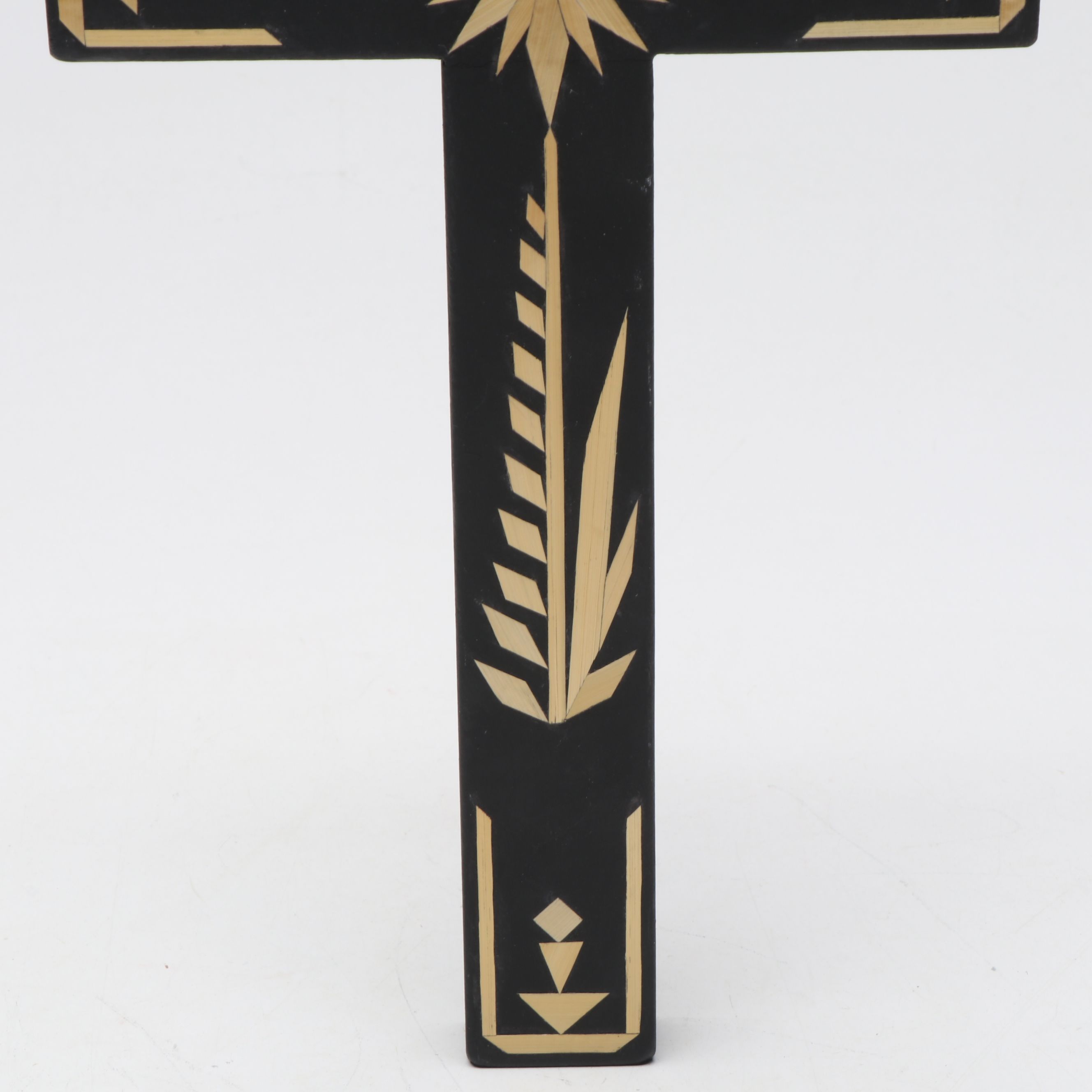 Elmer Leon Santa Ana Pueblo Wood and Straw Cross