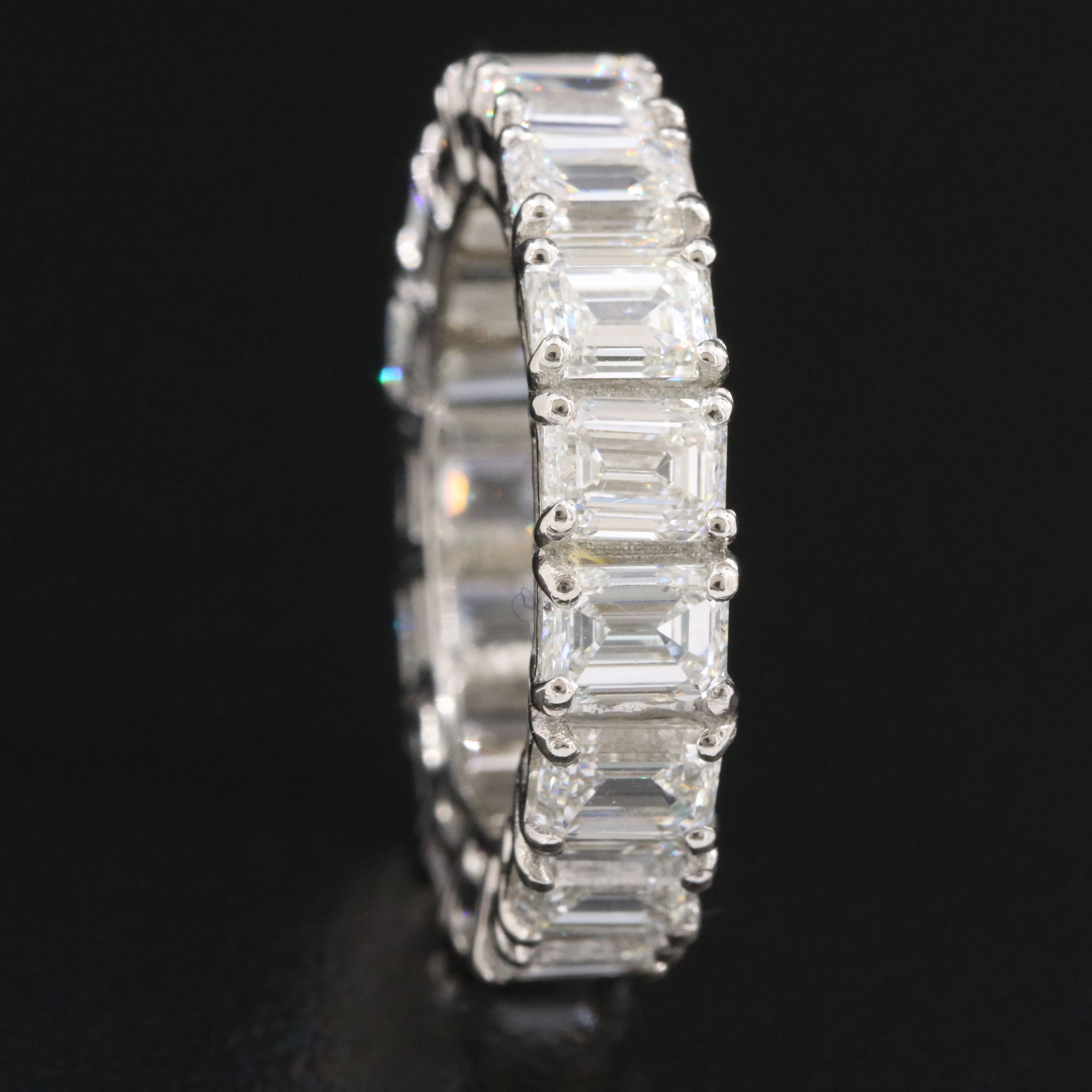 Platinum 6.80 CTW Diamond Eternity Band with GIA Reports