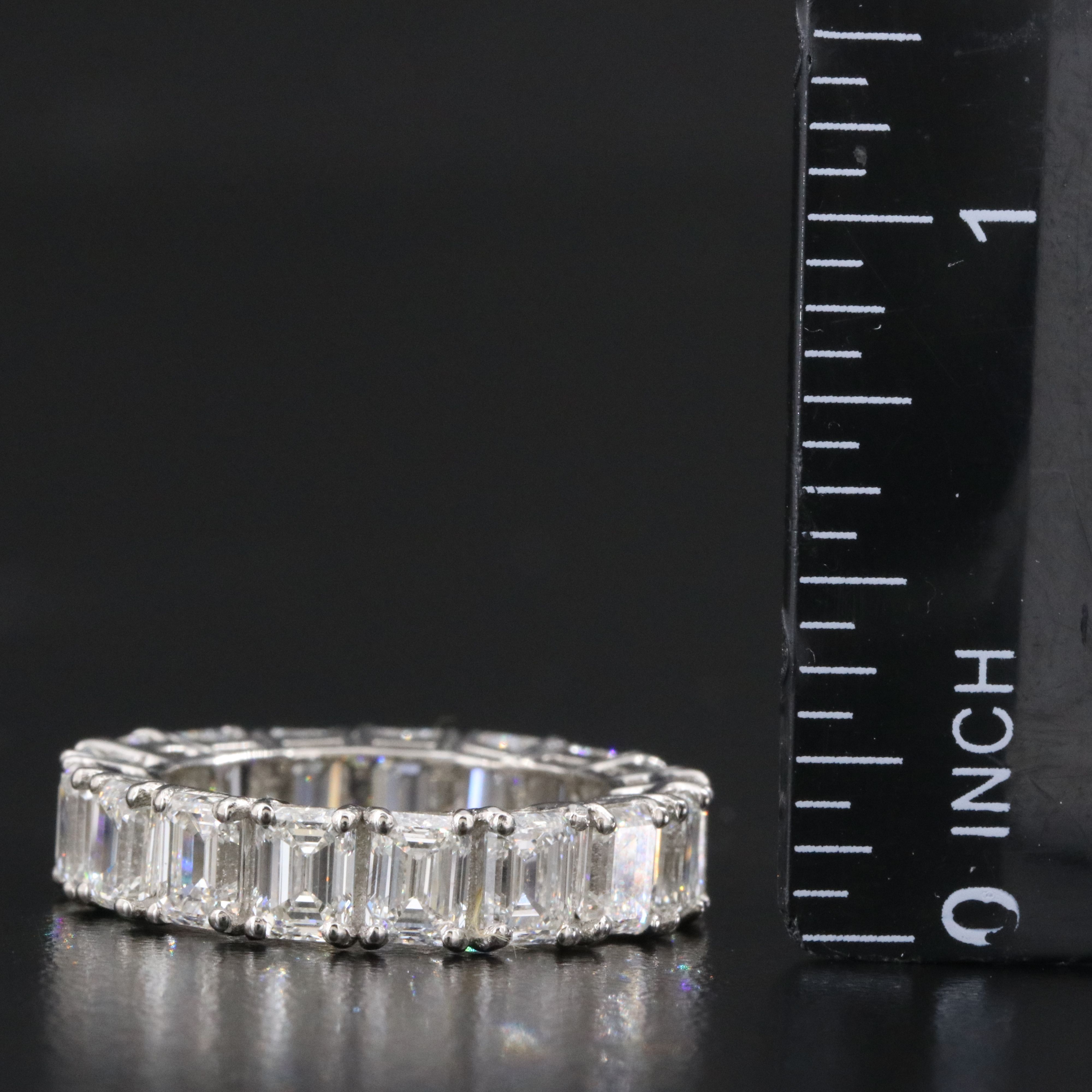 Platinum 6.80 CTW Diamond Eternity Band with GIA Reports