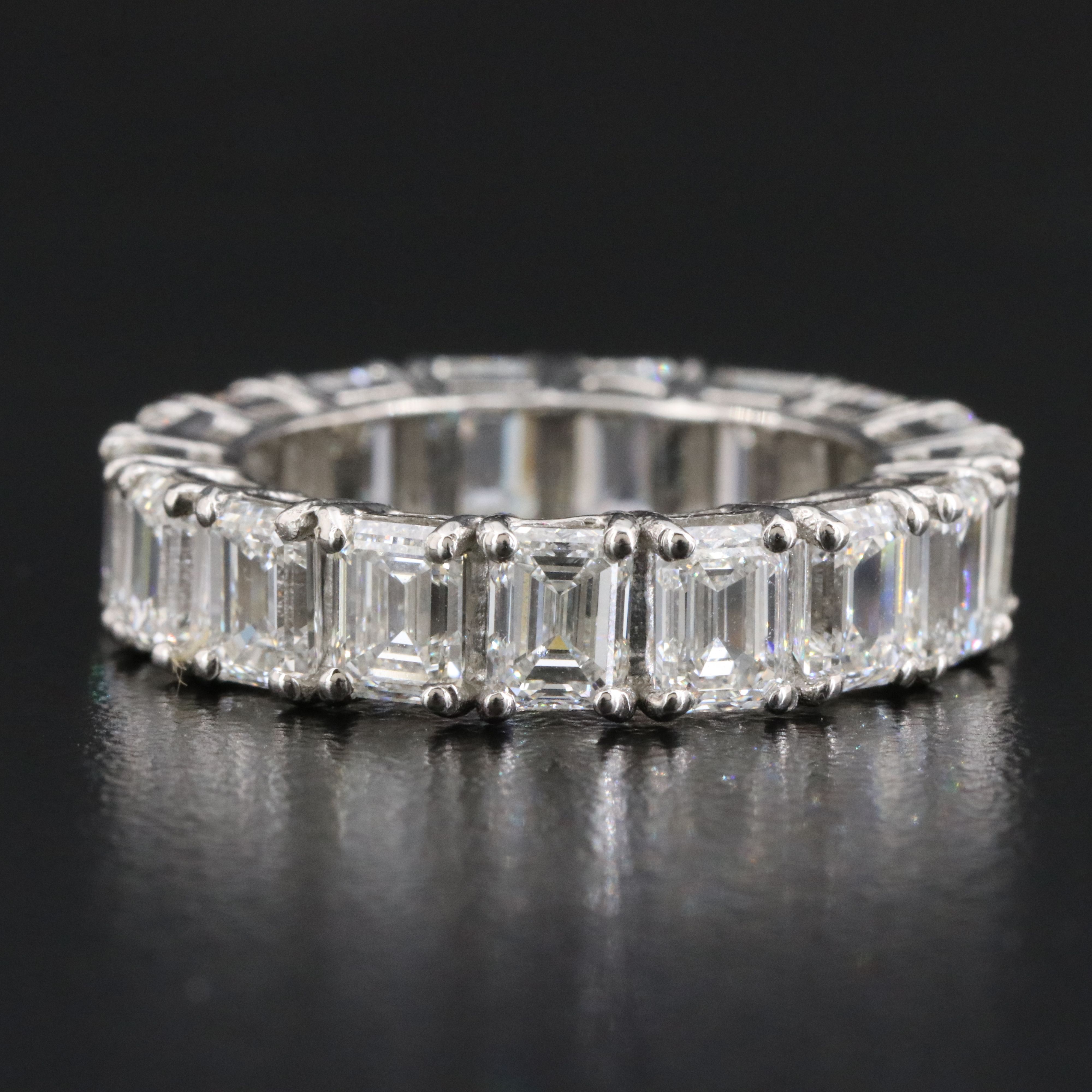 Platinum 6.80 CTW Diamond Eternity Band with GIA Reports