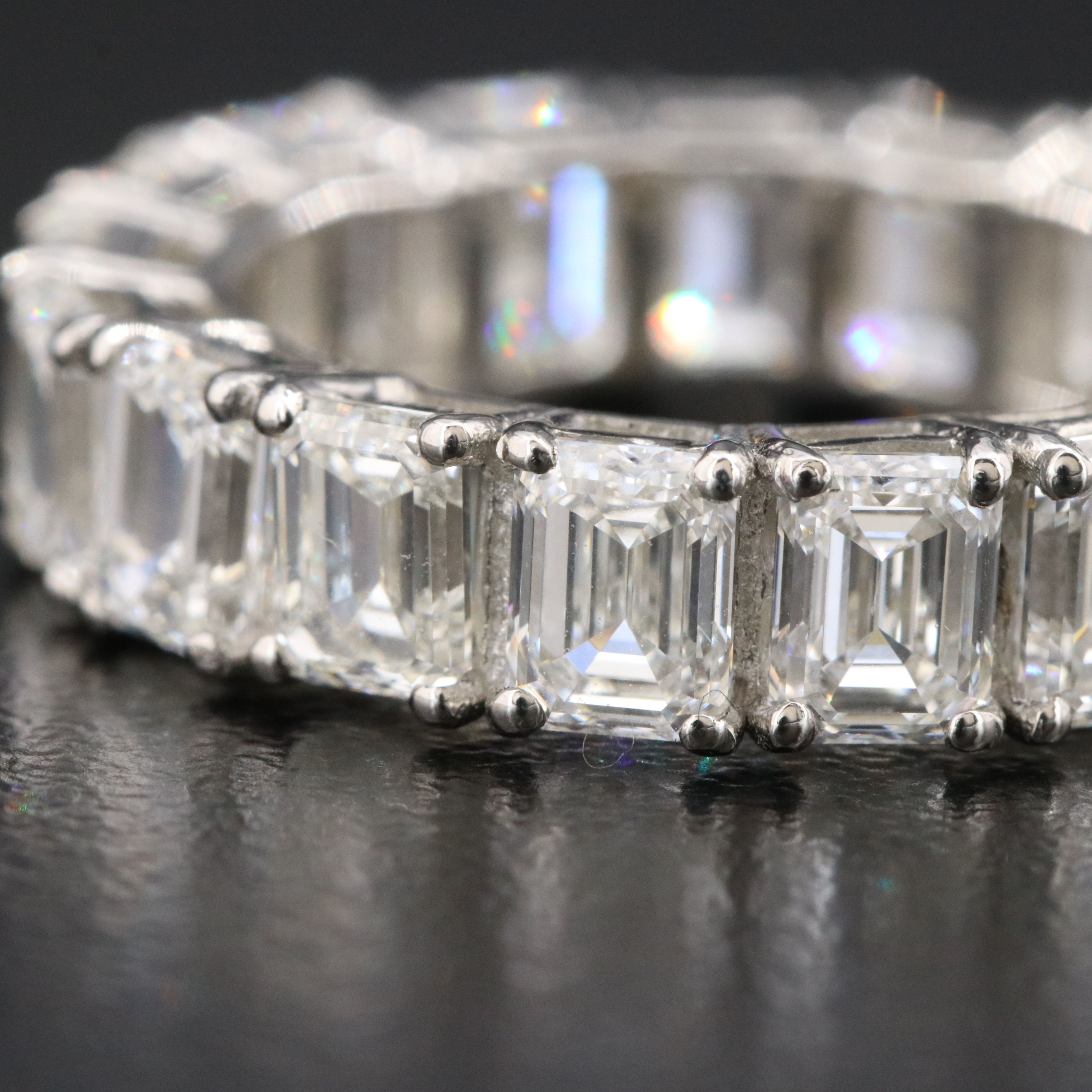 Platinum 6.80 CTW Diamond Eternity Band with GIA Reports