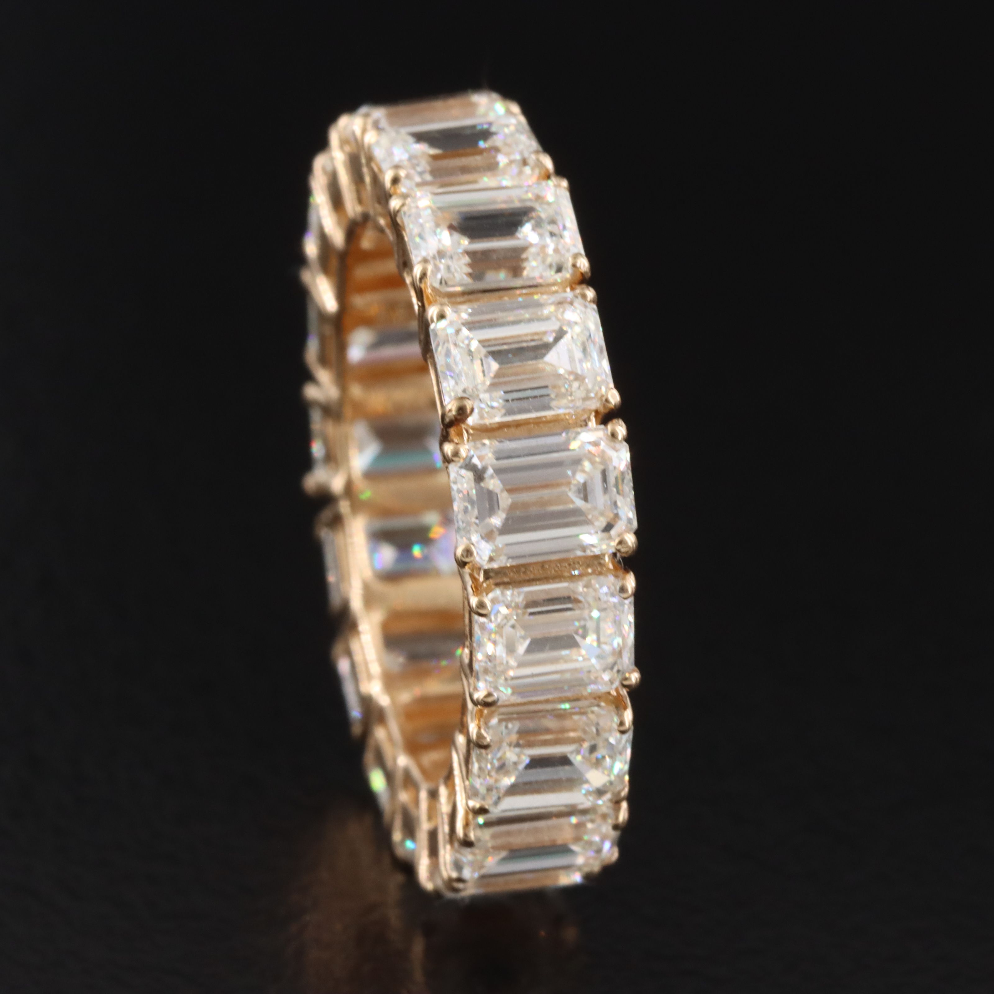 18K 6.80 CTW Diamond Eternity Band with GIA Reports
